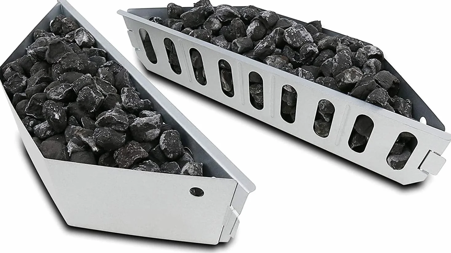 QuliMetal cesti separa carbone per Weber barbecue a carbone da 47, 57, 67 cm, Char-Basket per Weber 7403, cesti separa carbone, supporti per carbone e bricchetti per Kettle, One Touch, Master Touch