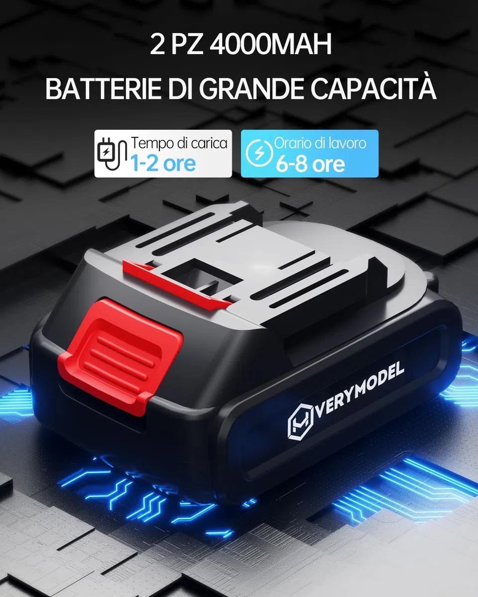 Forbici Potatura Batteria con Asta Telescopica, 10-40mm Kit Forbici Potatura Con 21V 2x4000mAh, Motore Brushless, Display Digitale, Cesoie Elettriche per Giardinaggio, Alberi