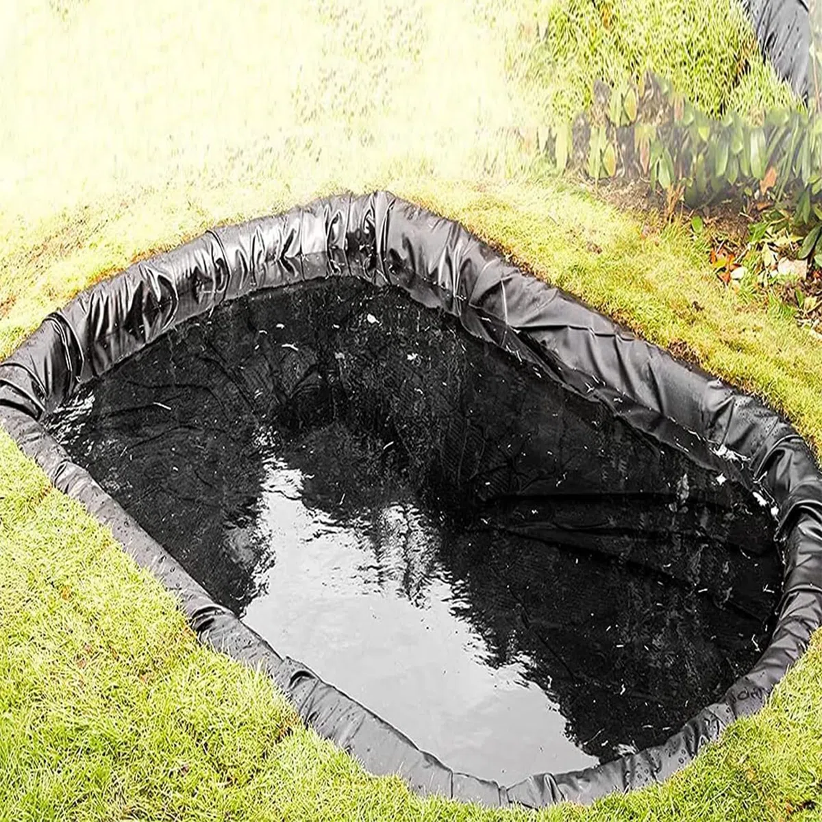 Rivestimento per stagno in PE rinforzato resistente per stagni all'aperto per pesci e anatre, aiuole rialzate e caratteristiche idriche resistenti impermeabili