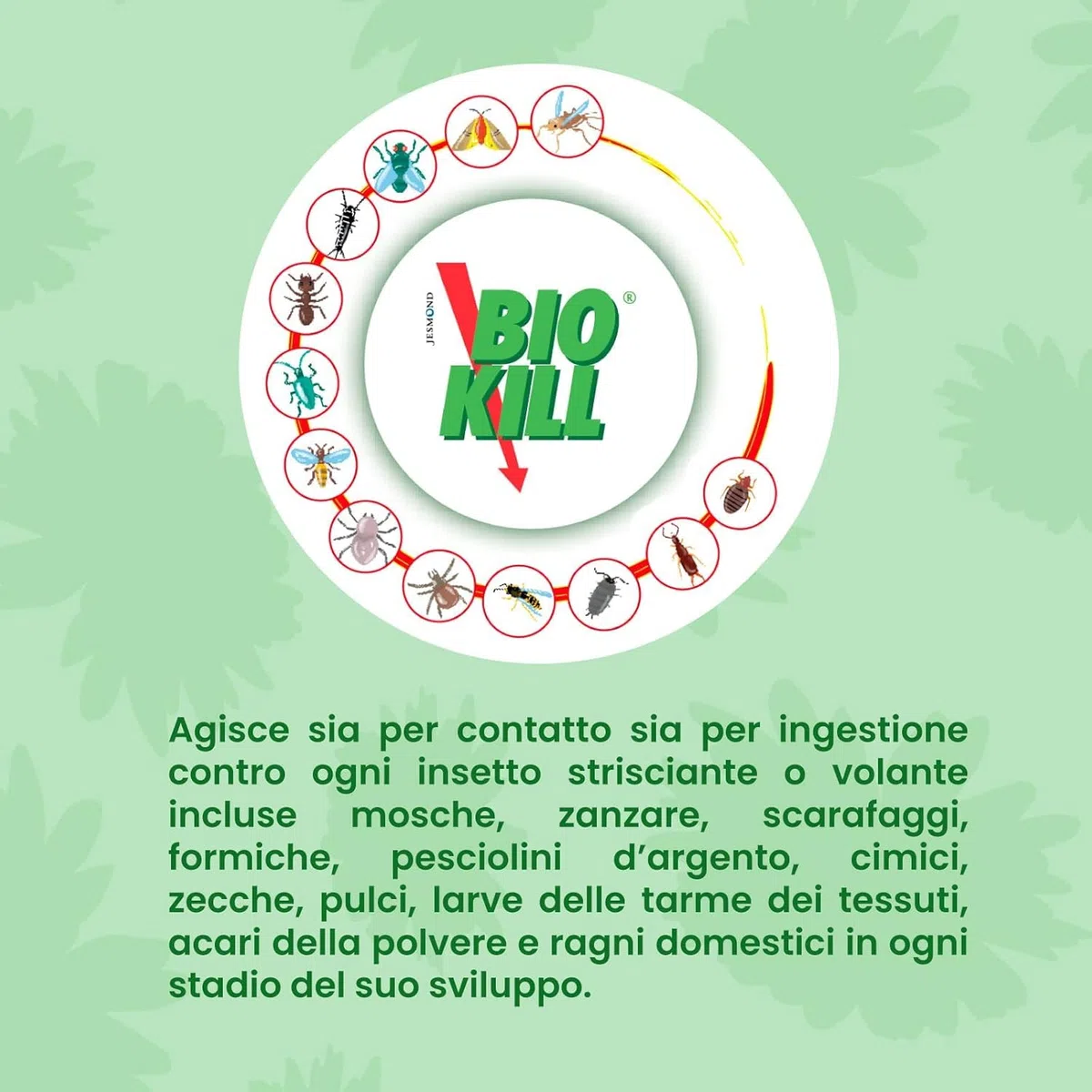 Biokill Insetticida Biologico di Piretro Naturale a Base Acquosa - Flacone Ricarica da 1 litro Bio Kill