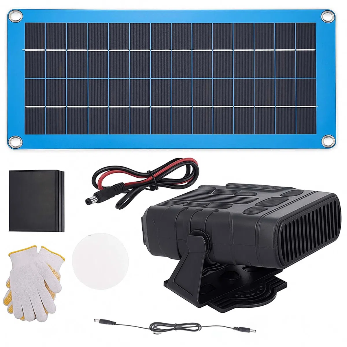Riscaldatore solare per serra, kit di riscaldamento a pannello solare da 30 W per capannone, casetta per animali domestici e pollame Coop, scaldino portatile alimentato dal sole con protezione contro