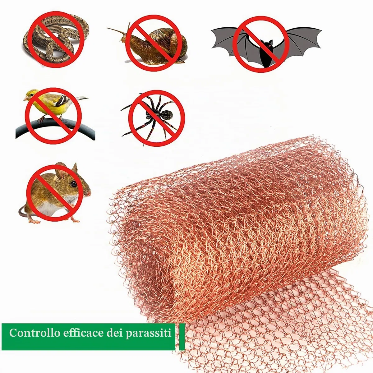HIFROM Nastro in Rame Contro Lumache, Rete per Protezione Piante, Repellente per Giardino e Semi (12,7 cm x 9 m)