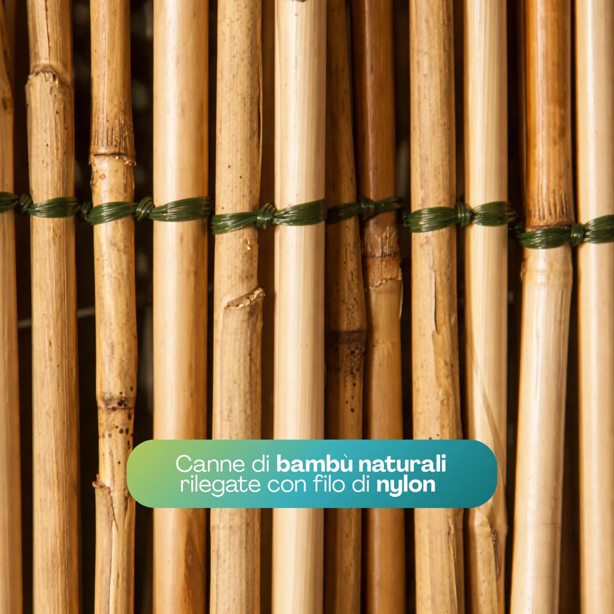 Virsus Arella in canna di Bambù, Recinzione Ombreggiante in bamboo naturale, Stuoia Frangivento e Frangivista per Decorazioni e Coperture, per Giardino, Balcone, Gazebo -3776F (200x300 cm)