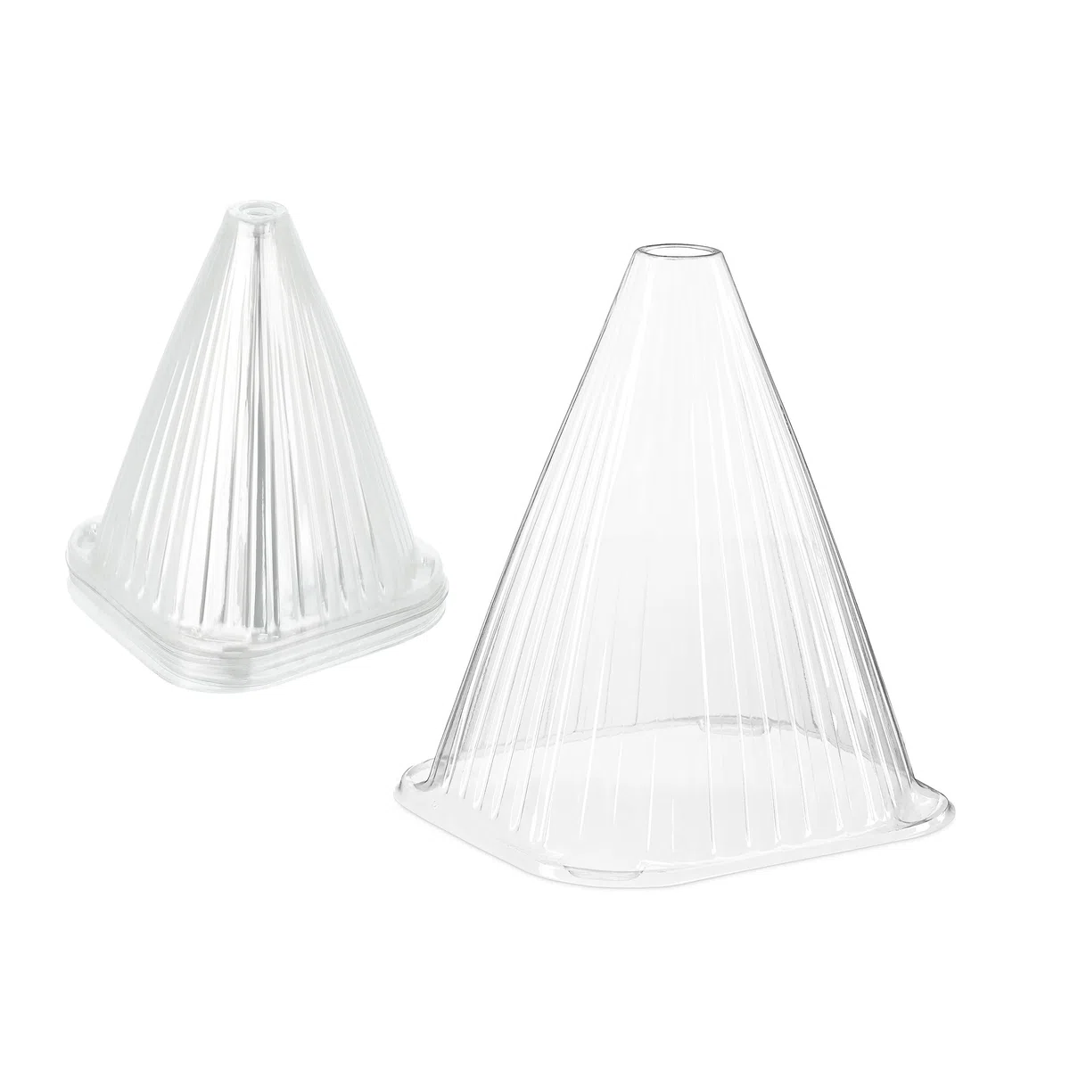 Relaxdays Set da 24 Protezioni per Piante, Coni Protettivi Antilumaca e Anti Gelo, 22 x 19 x 19 cm, in PVC, Trasparente