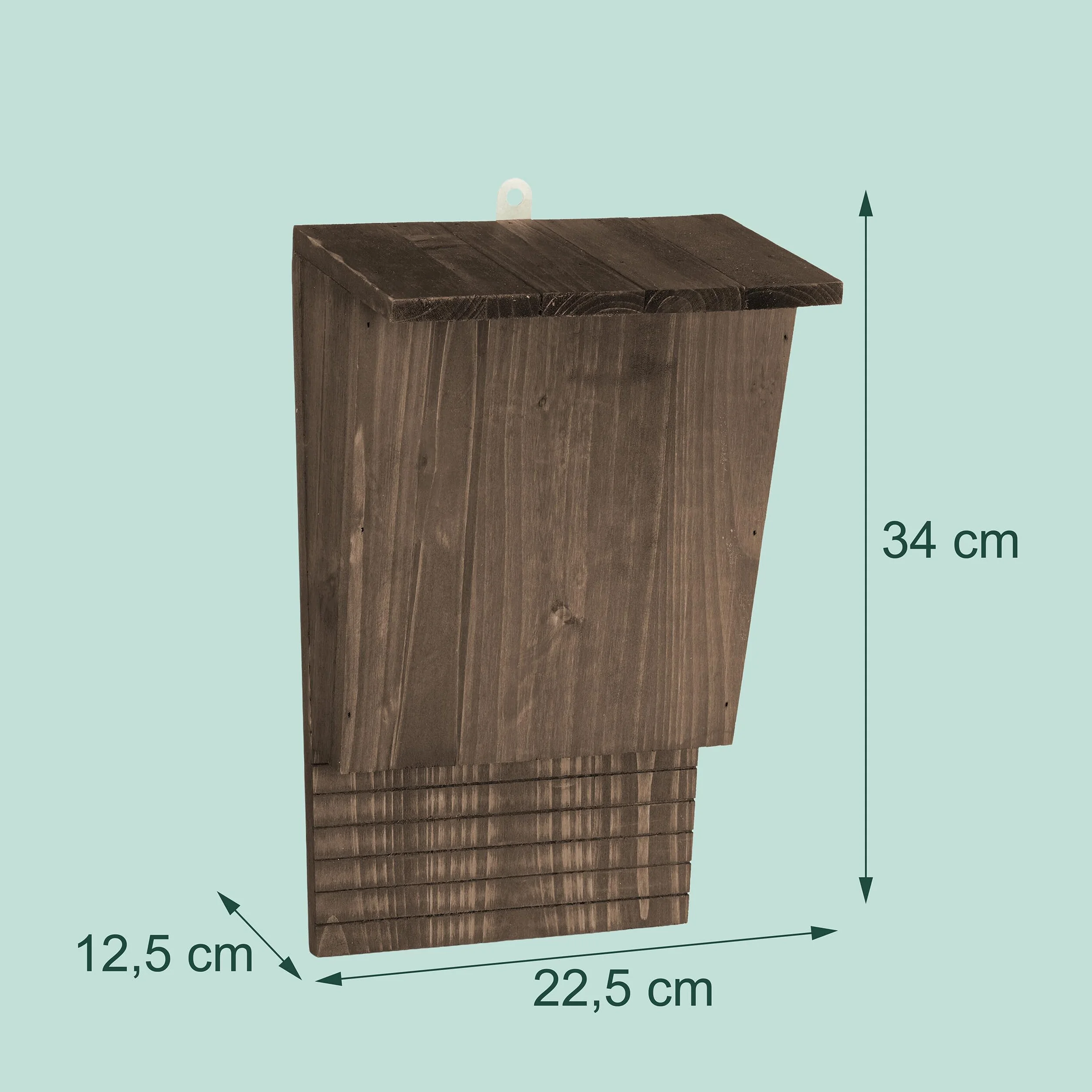Relaxdays Casette per Pipistrelli Set 2 Poggioli in Legno Marrone 34x22.5x12.5 cm