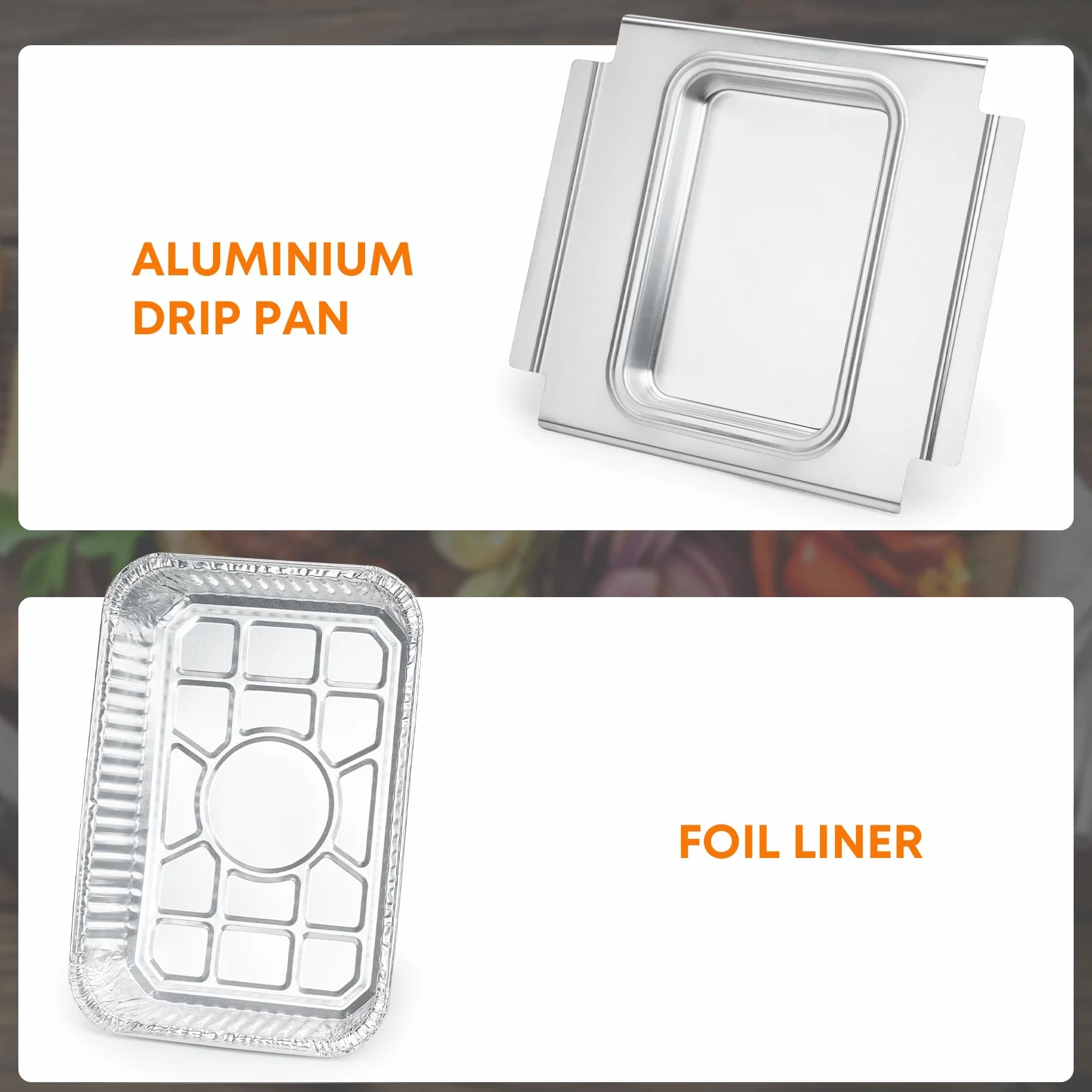 onlyfire Kit di Vaschette in Alluminio per Barbecue a Gas Weber Q200 Q300 Q220 Q240 Q2000 Q3000 Q320 Q3200 Series,1 Vaschetta Raccogli-Grasso in Alluminio e 15 Ciotole Monouso
