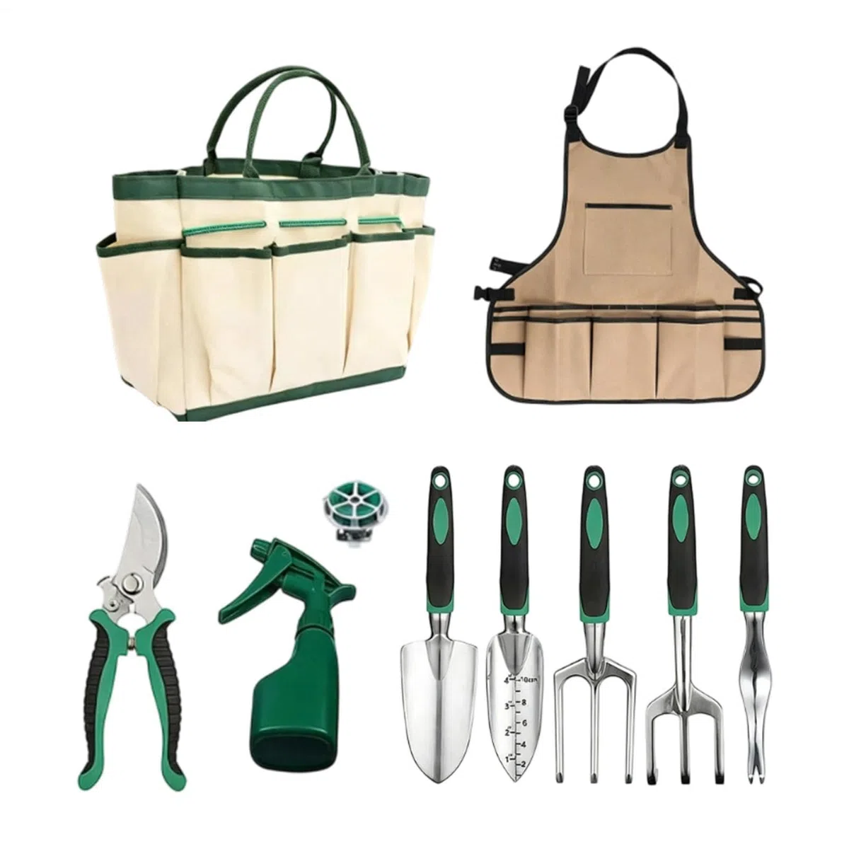 Set di attrezzi da giardinaggio da donna, 11 pezzi, per piante, attrezzi da giardino, per giardino, cortile, prato, giardiniere, uomini, donne, nonne