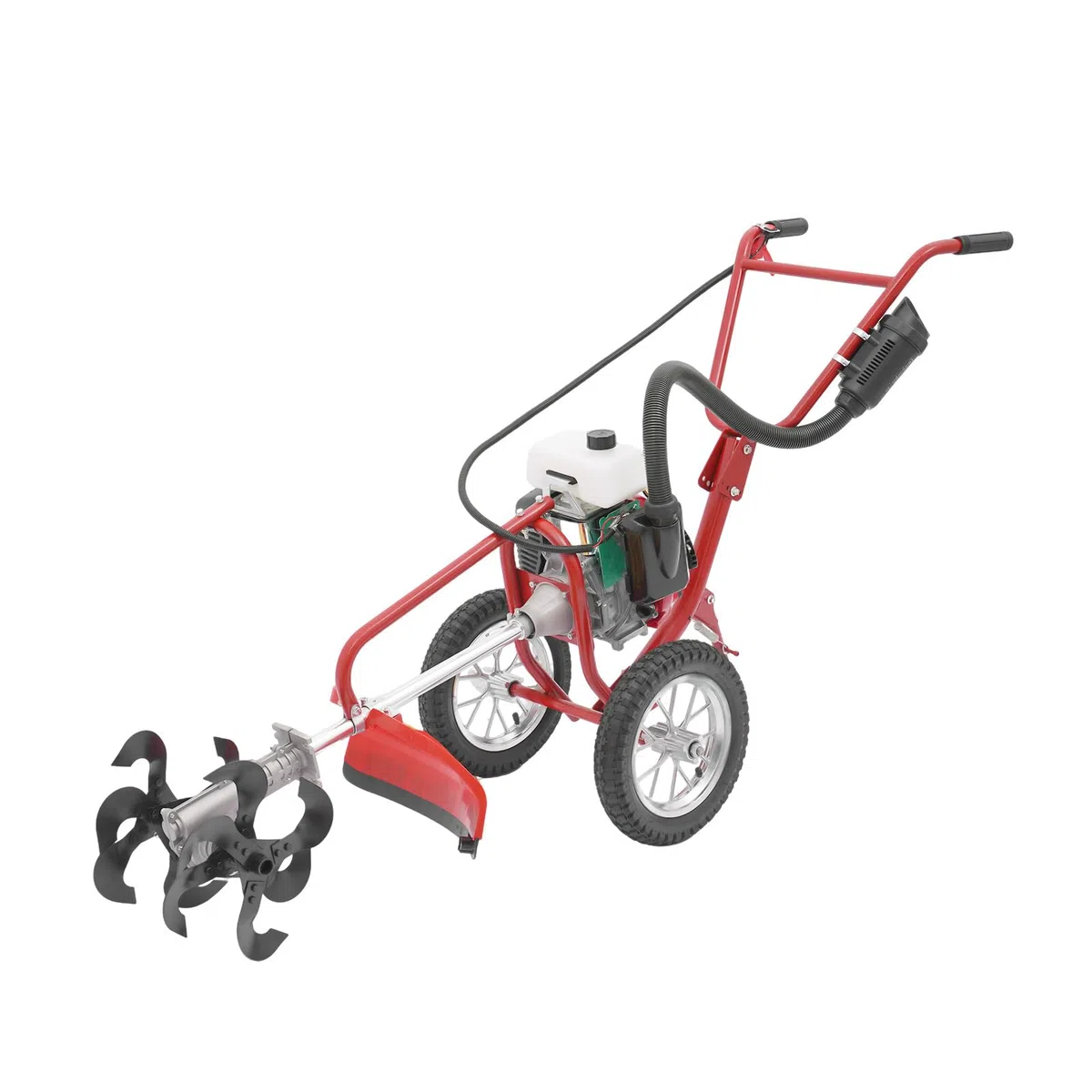 Micro motozappa 63CC fresa da Giardino a Benzina, con Motore a Benzina a 4 CV Motore 4 tempi, 240 giri/min, Manico Potente, Ideale per Orto e Giardino