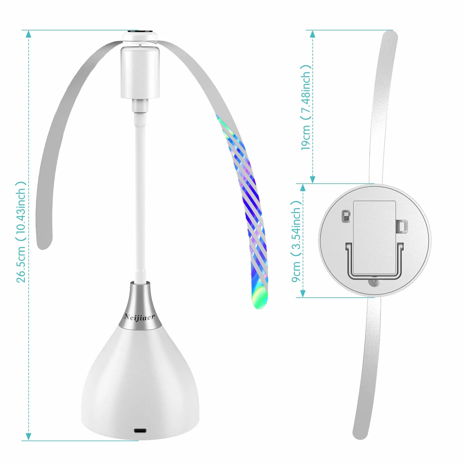 Repellente Zanzare, 3PCS Ventilatore Portatile Repellente per Zanzare con Interruttore USB, Ventilatore Anti-insetti con Batteria, Pieghevole e Appeso, All'aperto, Picnic, Cucina (Bianco)