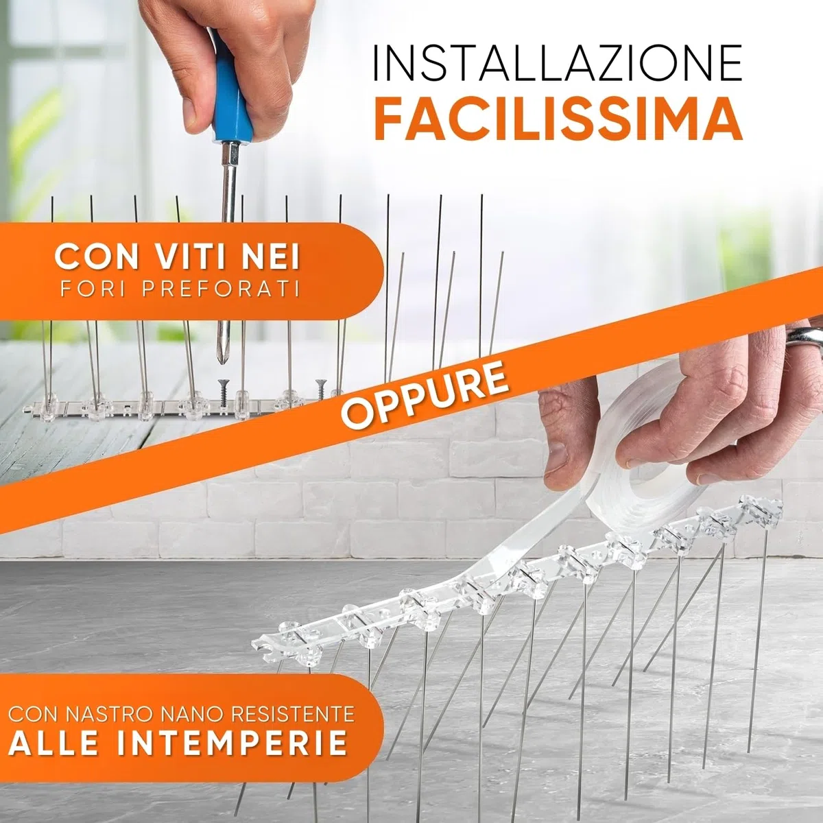 WERKTAL Dissuasore per Piccioni – Repellente Efficace e Durevole in Acciaio Inox [3 metri] – Protezione Anti Uccelli per Balcone e Finestre