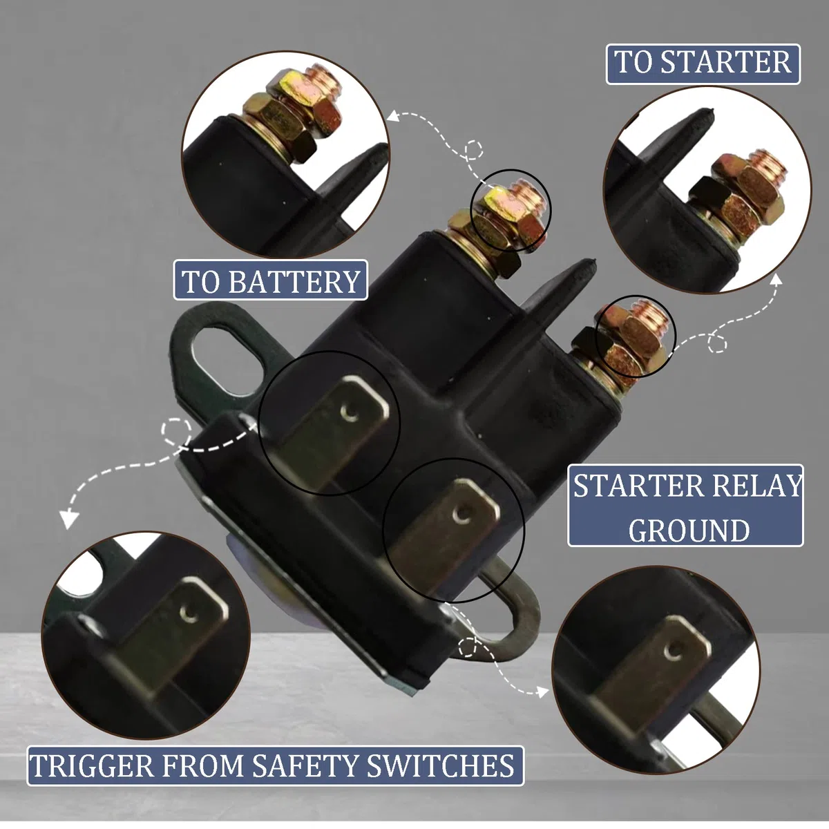 2 relè solenoide, 862-1211-211-16, relè solenoide di avviamento, 12V, per Trombetta Cub Cadet AM138068 725-04439 LA100 LA105 LA110 LA115 LA120 LA120 LA115 25