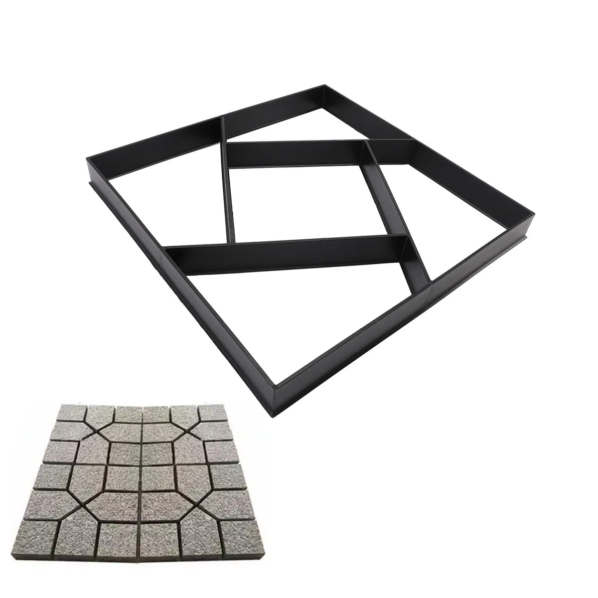 Stampo Calcestruzzo Riutilizzabile Creatore Percorsi In Cemento Pavimentazione In Pietra per Prato, Patio, Cortile, Giardino, Esterno, Creatore Blocchi Terreno, Forma Vialetti