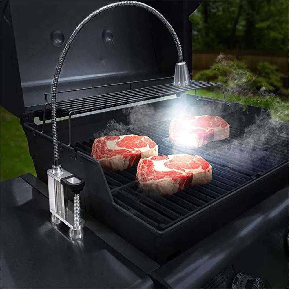 Luce per Barbecue con 12 Luci a LED, Magnetica a 360° Super Bright led per barbecue, lampada magnetica barbecue per Esterni, Grill, Torcia, Lampada da Lavoro, Officina, Attrezzi, Fissaggio a Vite