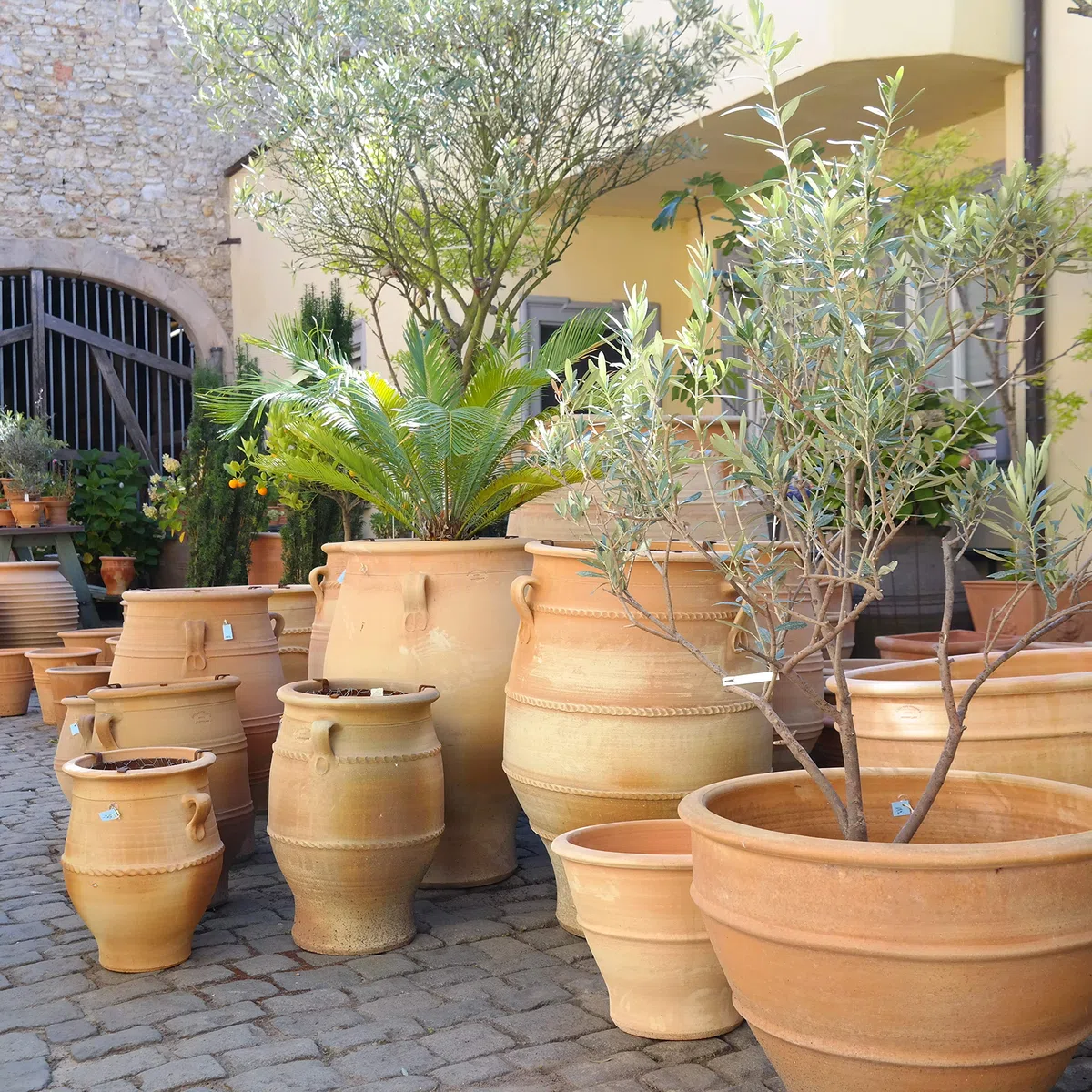 Palatina, cuore in terracotta fatto a mano, assolutamente resistente al gelo, diverse dimensioni, decorazione da giardino per esterni (13 cm)