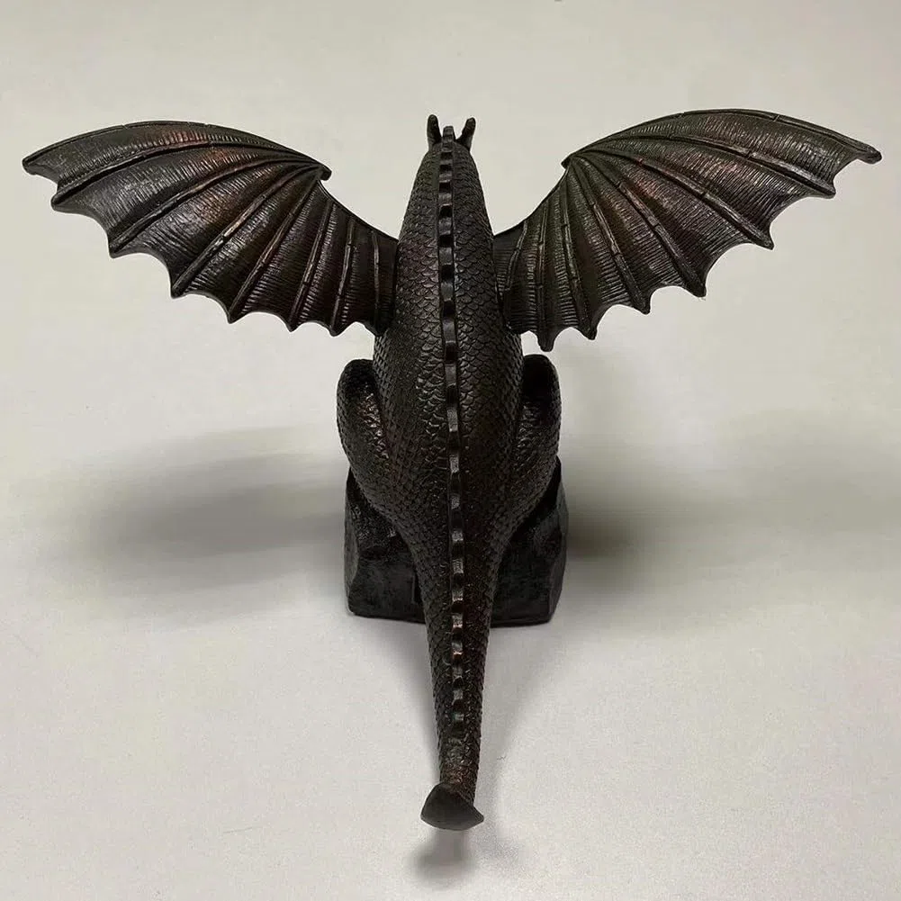 Fontana da esterno a forma di drago - Statua da giardino a forma di drago sputacchiere for laghetti koi, cortili e giochi d'acqua (design resistente alle intemperie)