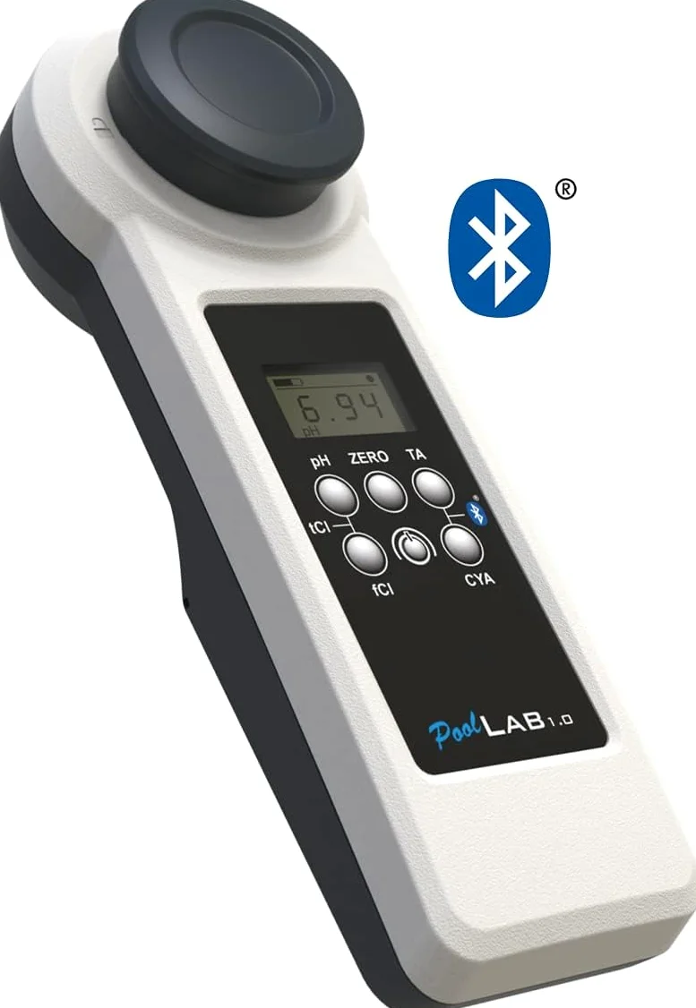 Photometro PoolLab 1.0 Special Edition 15 in 1: tester elettronico per l'acqua MediMuc - Photometro con 70 pastiglie di test + EXTRA Refillpack