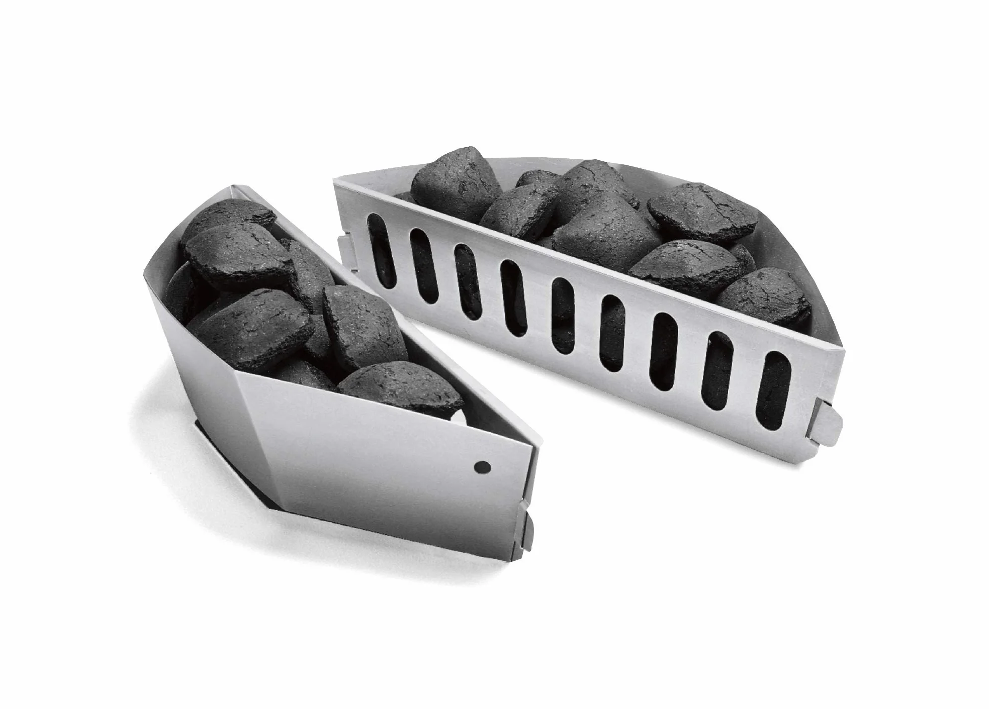 Weber cesti per Carbone per Tutti i Barbecue a Carbone Tipo Kettle, stabili e robusti, Ideali per Cottura Diretta e indiretta – Argento (3401510)