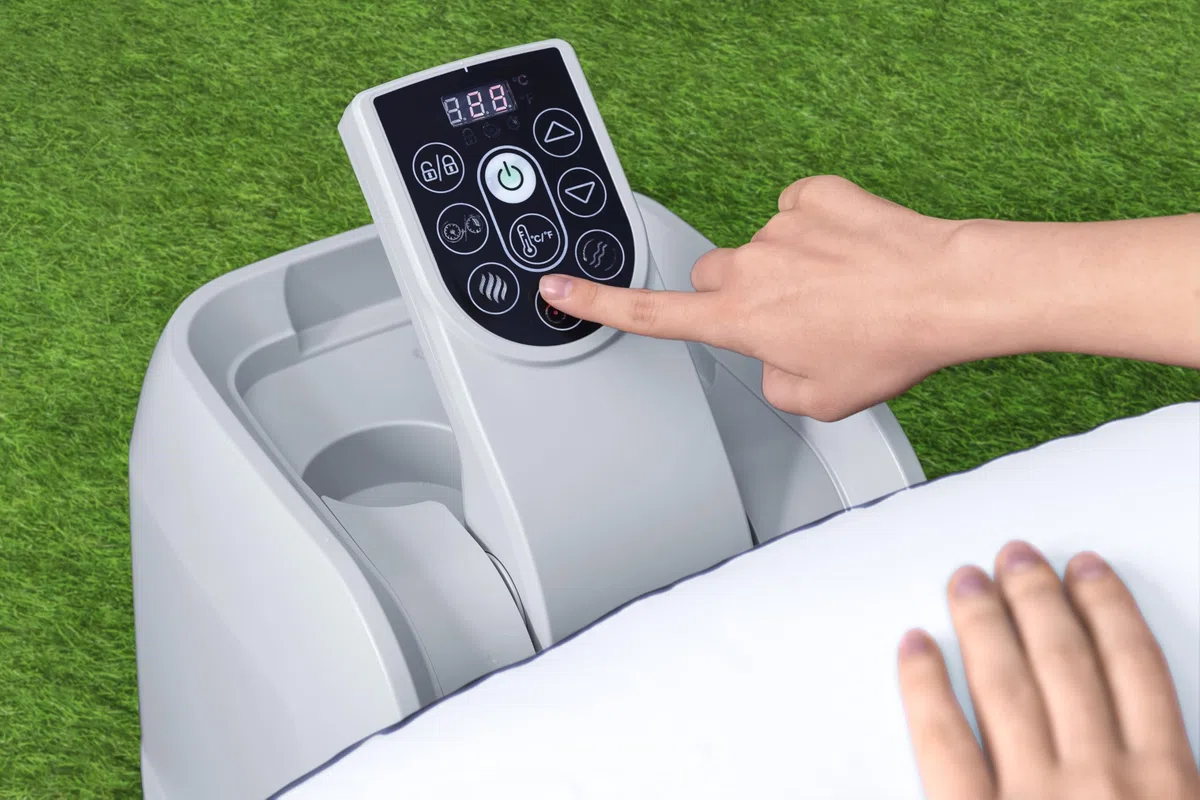 Bestway 6001C Idromassaggio a risparmio energetico Lay-Z-Spa Miami AirJet, 2-4 persone, blu