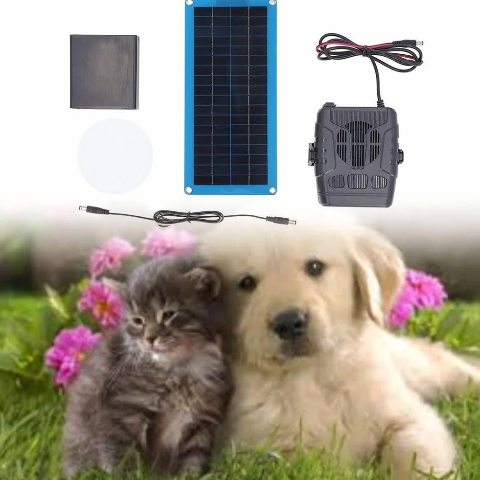 Kit riscaldatore per serra a pannello solare, compatto a energia solare, piccola serra riscaldatori per interni ed esterni (A)