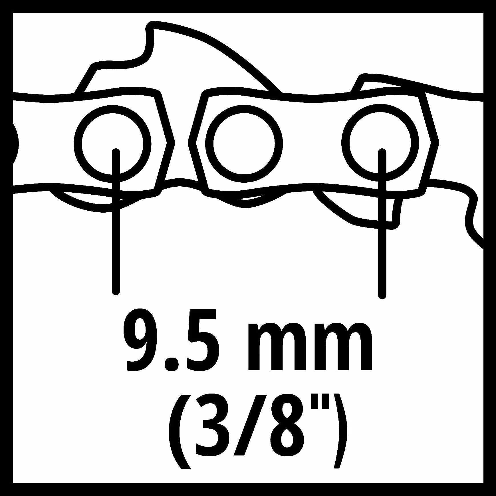 Catena di ricambio originale Einhell da 25 cm (accessorio per motosega, adatto per motosega a batteria Einhell GE-LC 18/25 Li, lunghezza catena 25 cm, 40 maglie di catena)