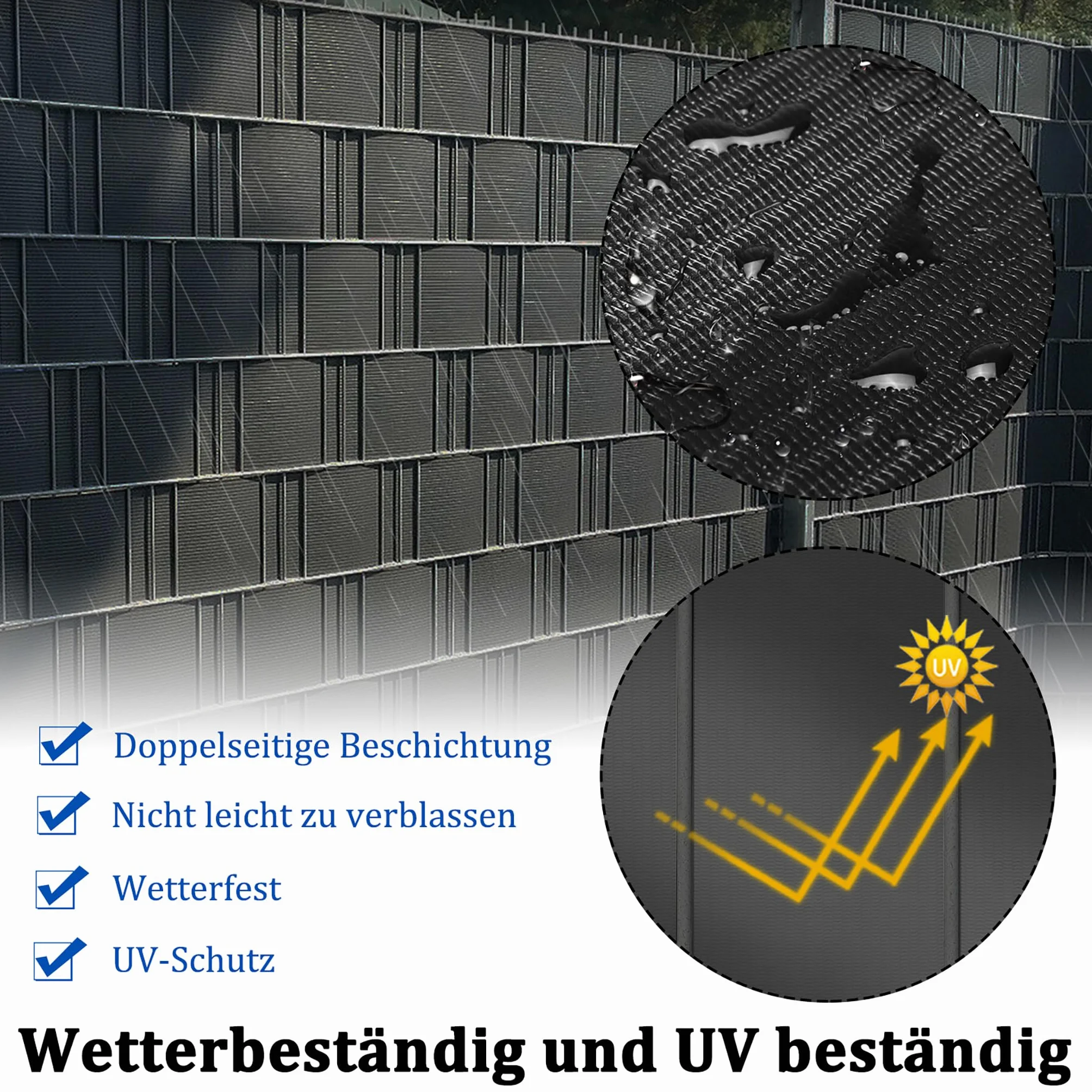 Aufun PVC Frangivista per Recinzione Giardino 70m x 19 cm Schermi divisori e protettivi per Giardino, 450 gsm PVC Paravista con 40 Clip per Recinzioni, Oscurante, Giardinaggio, Antracite