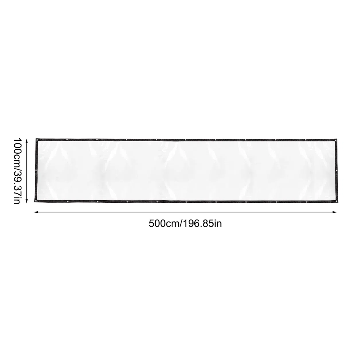 Telo di Copertura Impermeabile Trasparente da 1x5 M Telo di Plastica Resistente con Occhielli Telo di Copertura in Plastica Trasparente per Accessori per Serra(1x5m)