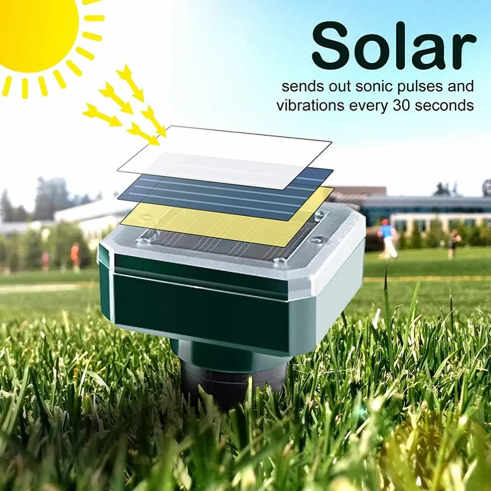 FANGO Confezione da 8 Repellenti per Serpenti A Energia Solare Repellenti per Serpenti A Ultrasuoni Repellente per Serpenti A Energia Solare Repellente per Roditori A Energia Solare per Esterni
