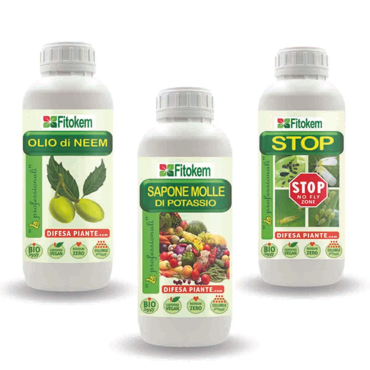 Stop corroborante 1lt + Olio di Neem BIOLOGICO 1lt + Sapone Molle 1lt - TRIS