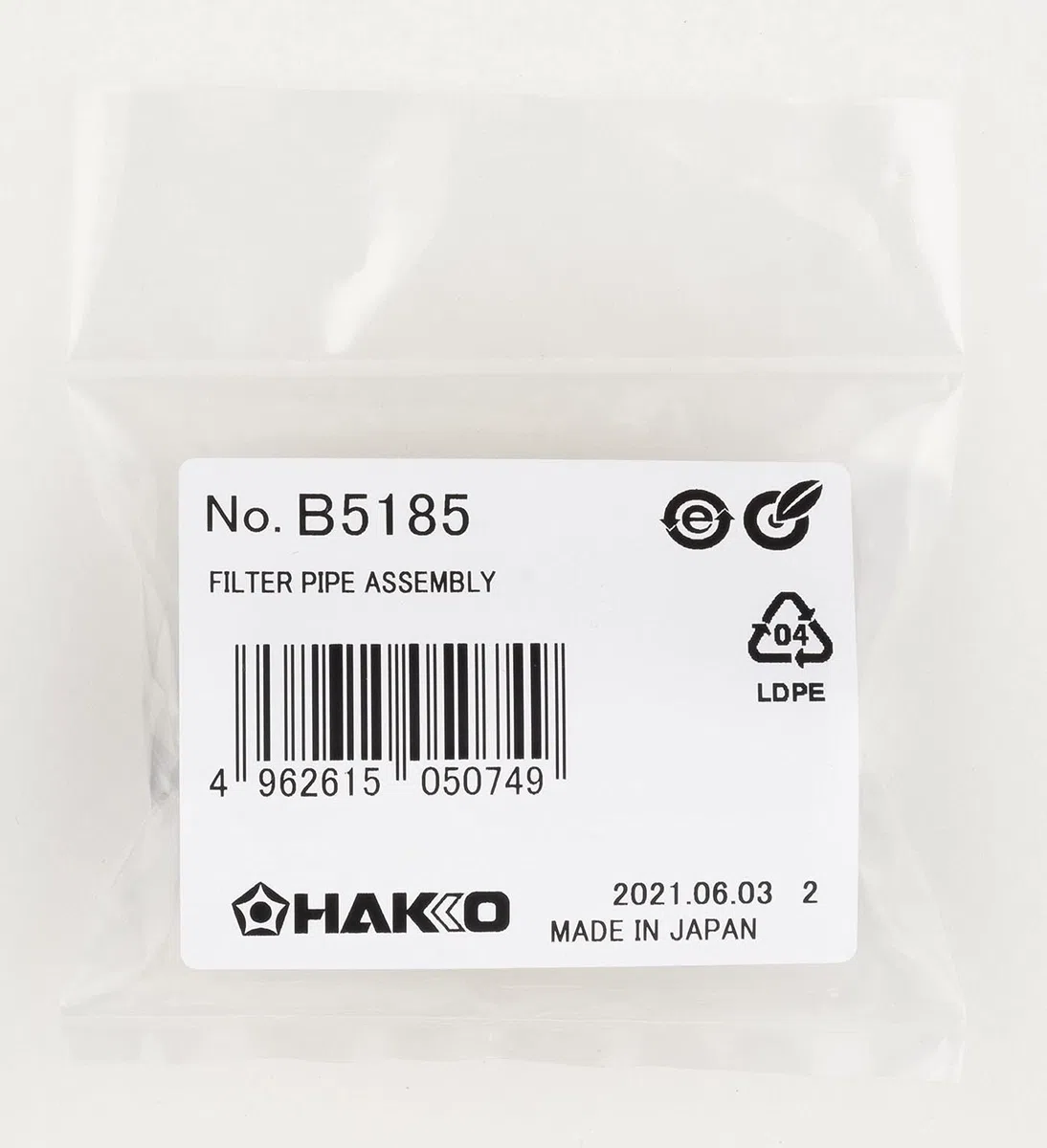 HAKKO B5185 Filter pipe replacement part Set (For FR-301 FR-410 FR-701 FR-702)