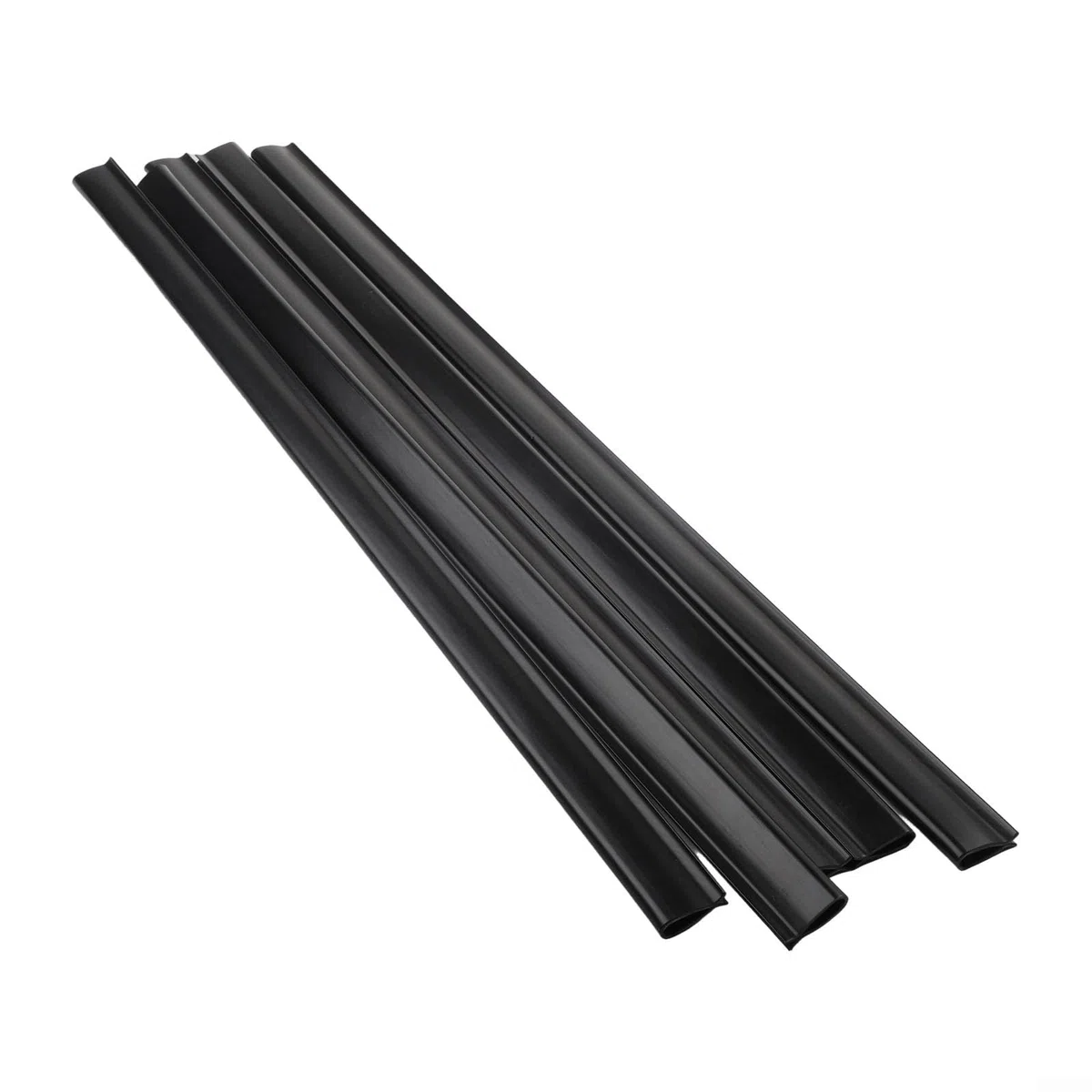 Strisce di copertura piatte per piscine fuori terra, 61 cm, clip di fissaggio in PE nero per fissare il rivestimento della piscina, accessori protettivi per bordi lisci per nuoto (B)