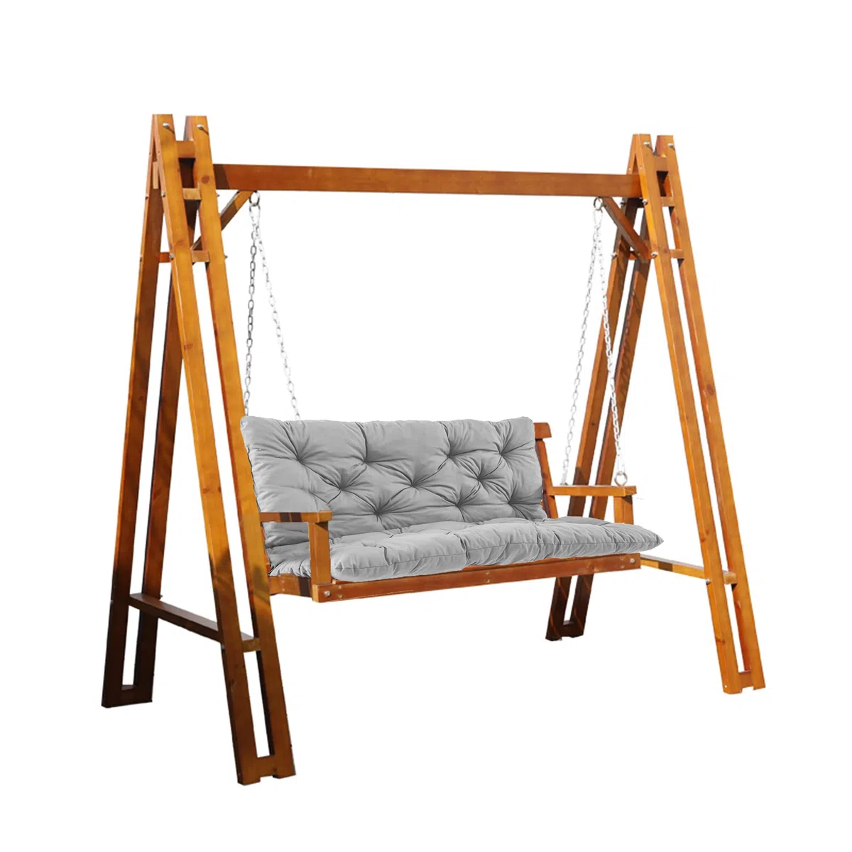 Cuscini di ricambio per panca da giardino a 2-3 posti, spessi e grigi, con schienale, tappetino in pelliccia per esterni ed interni, con str, 150 x 100 x 8 cm