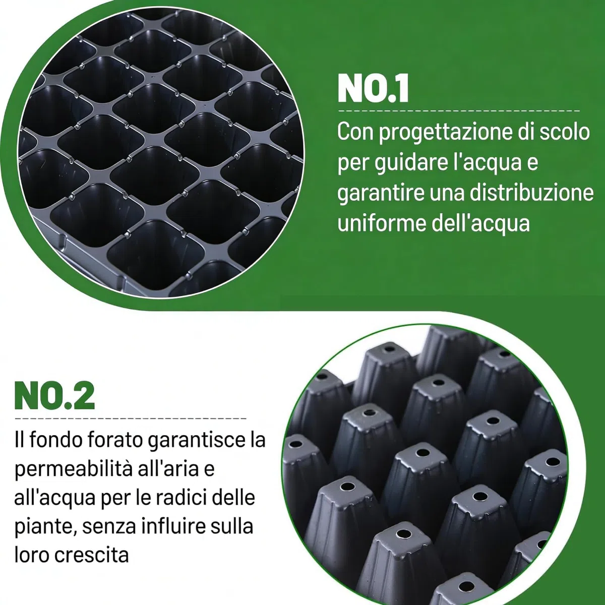 Baoblaze 12 Vassoi per Piantine da con Griglia e Foro di Drenaggio, Vassoio germinazione per Coltivazione Indoor, Vasetti per Semina per la Coltivazione di Broccoli, 72 Celle