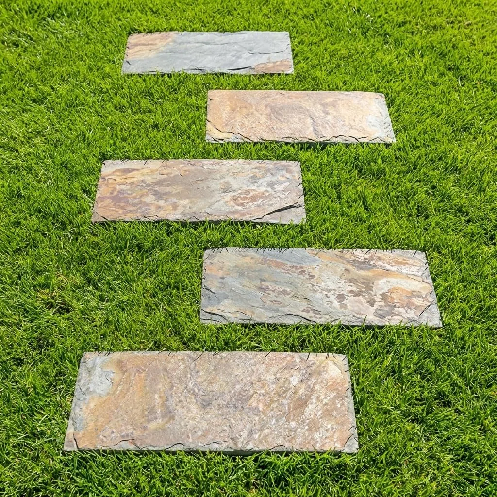 Pietre da Giardino per Camminamento Antiscivolo in, Mattonelle e Piastrelle da Giardino per Esterni, Pietra per pavimentazione rettangolare 30x60 cm