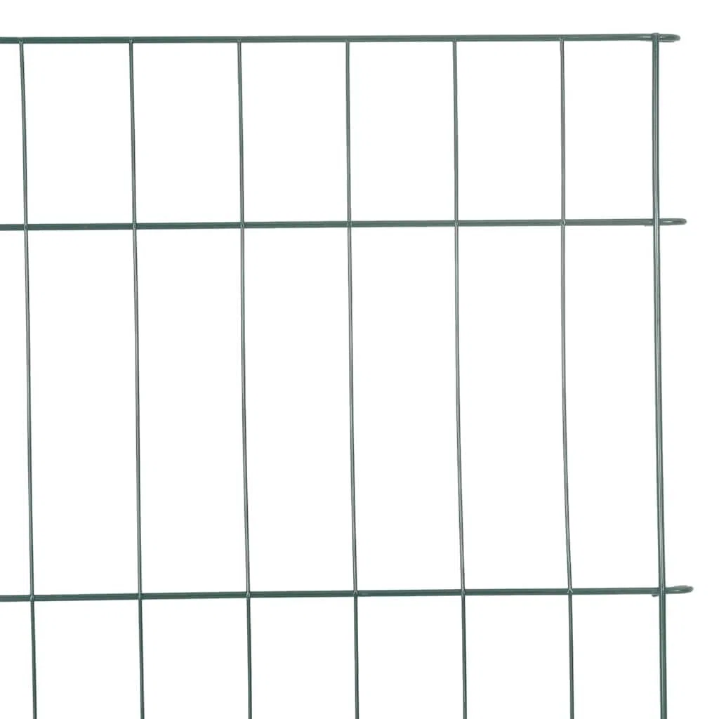 Recinzione esterna Set di recinzione da giardino, 8 pezzi, verde 50 x 80 cm, in acciaio, barriera di protezione per animali cani, decorazione per prato, cortile, giardino, aiuola e terrazza LH4A