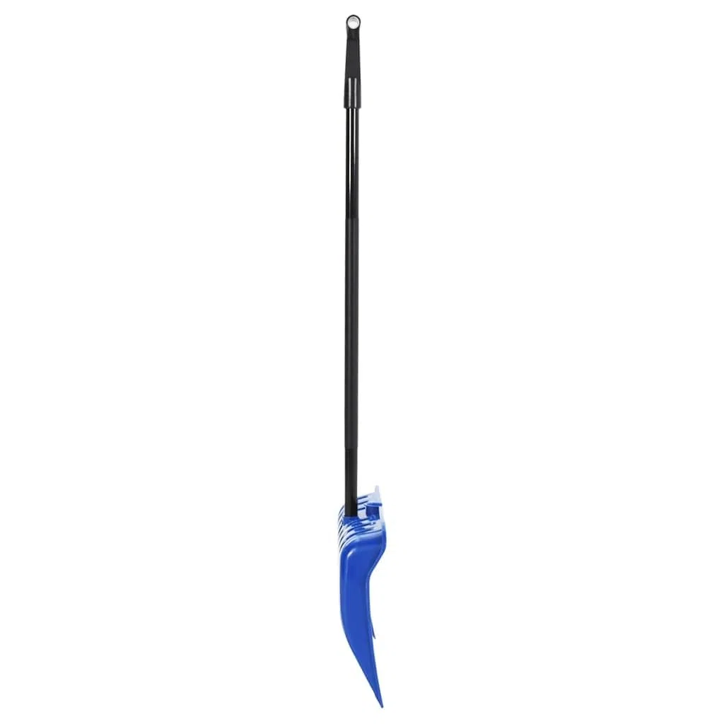 Pala da neve per prato e giardino, in metallo, 147 cm, colore: blu