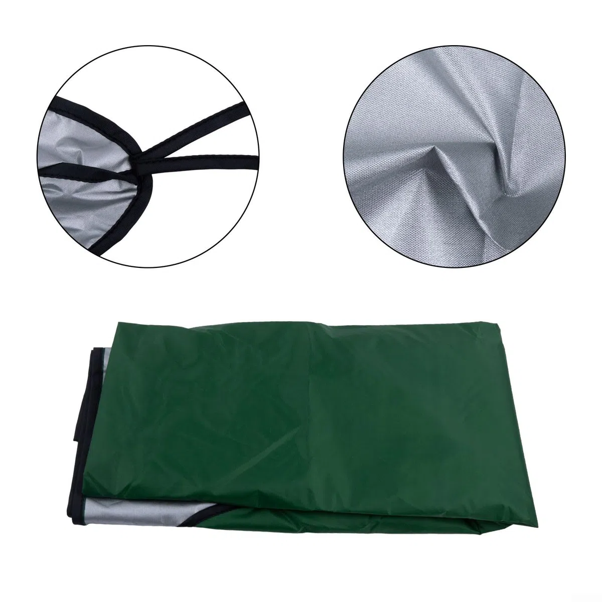 Cuscino per dondolo da giardino, 150 cm, ricambio per dondolo da giardino, in tessuto, adatto per sedia a dondolo a 3 posti (verde scuro)