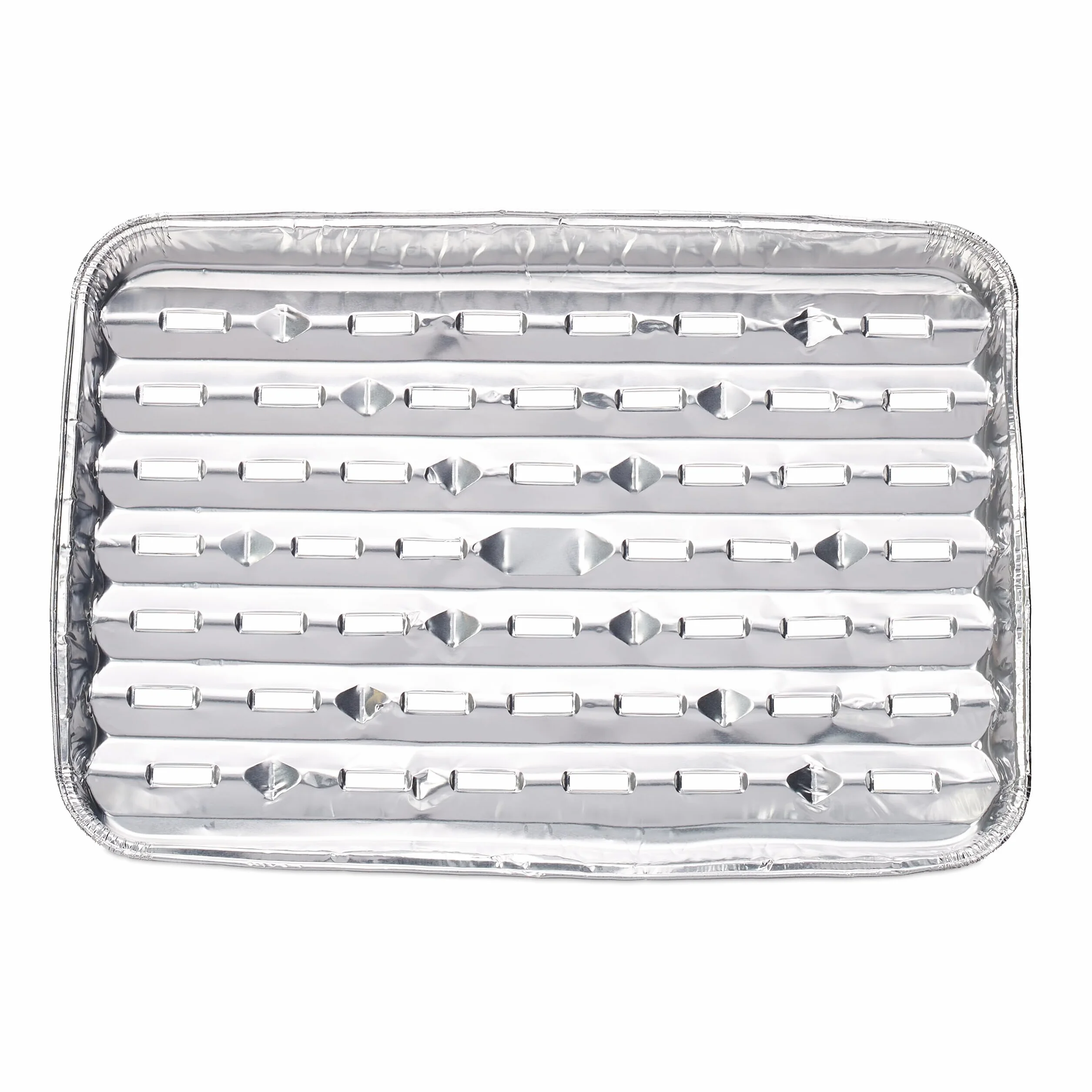 Relaxdays Vaschette in Alluminio per Barbecue, Set da 25, L x P: 34 x 22 cm, Contenitori Rettangolari con Fori, Argento