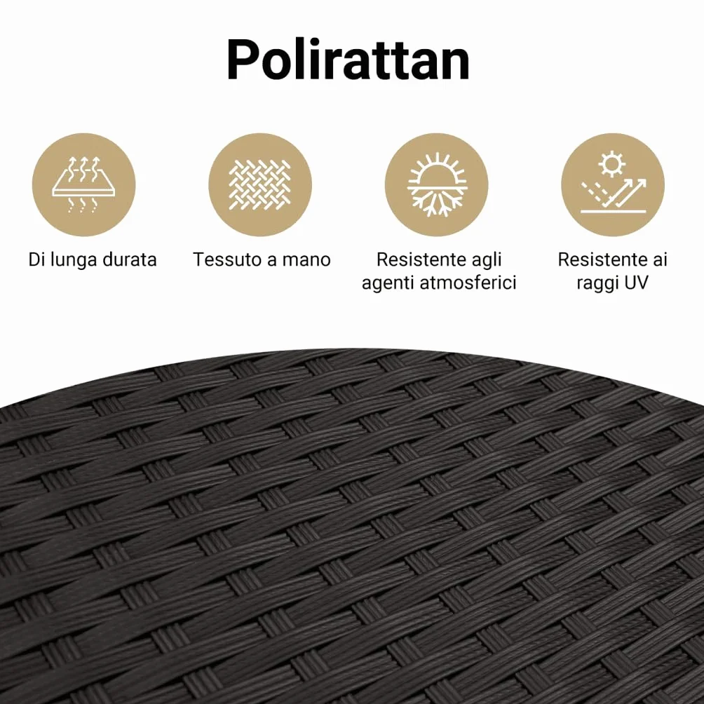 vidaXL Garage per Robot Tosaerba Nero 86x90x52/57 cm in Polyrattan