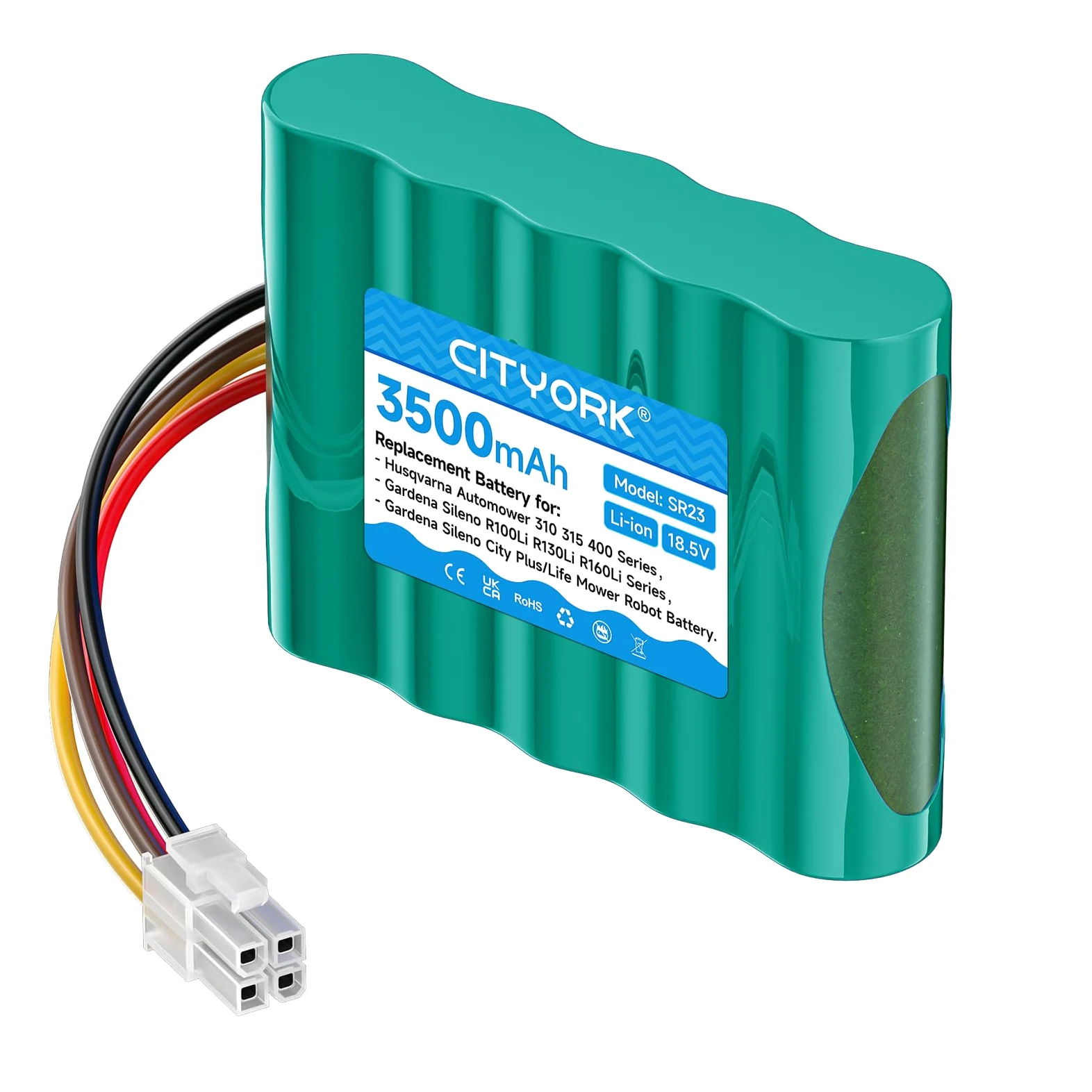 CITYORK 18.5V 3500mAh batteria di ricambio per Gardena Sileno R100Li R130Li R160Li, per Gardena Sileno+ City/Life, Batteria per Husqvarna Automower 310 315 robot tosaerba