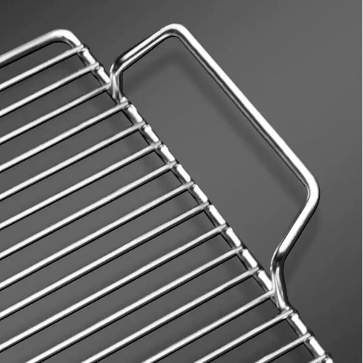 Griglia per barbecue in acciaio inox 304 con manico, griglia rettangolare per cucinare all'aperto, ideale per grigliare carne e verdure, design resistente