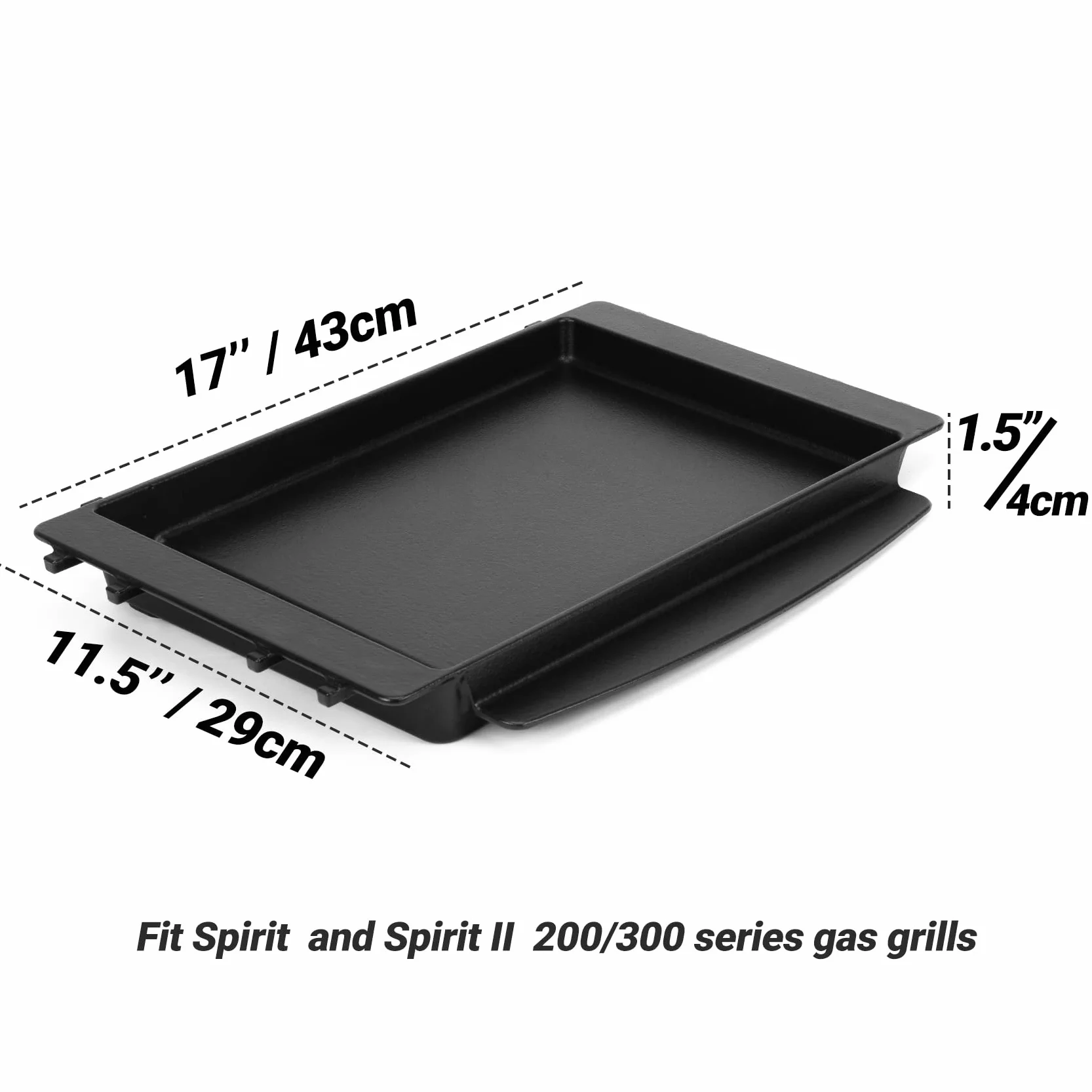 onlyfire Piastra per Grill in Ghisa, Plancha Piastra Griglia per Barbecue a Gas Weber Spirit I&II Serie 200/300 e Spirit 2/3/4 Fuochi Barbecue a Gas (2025),7658