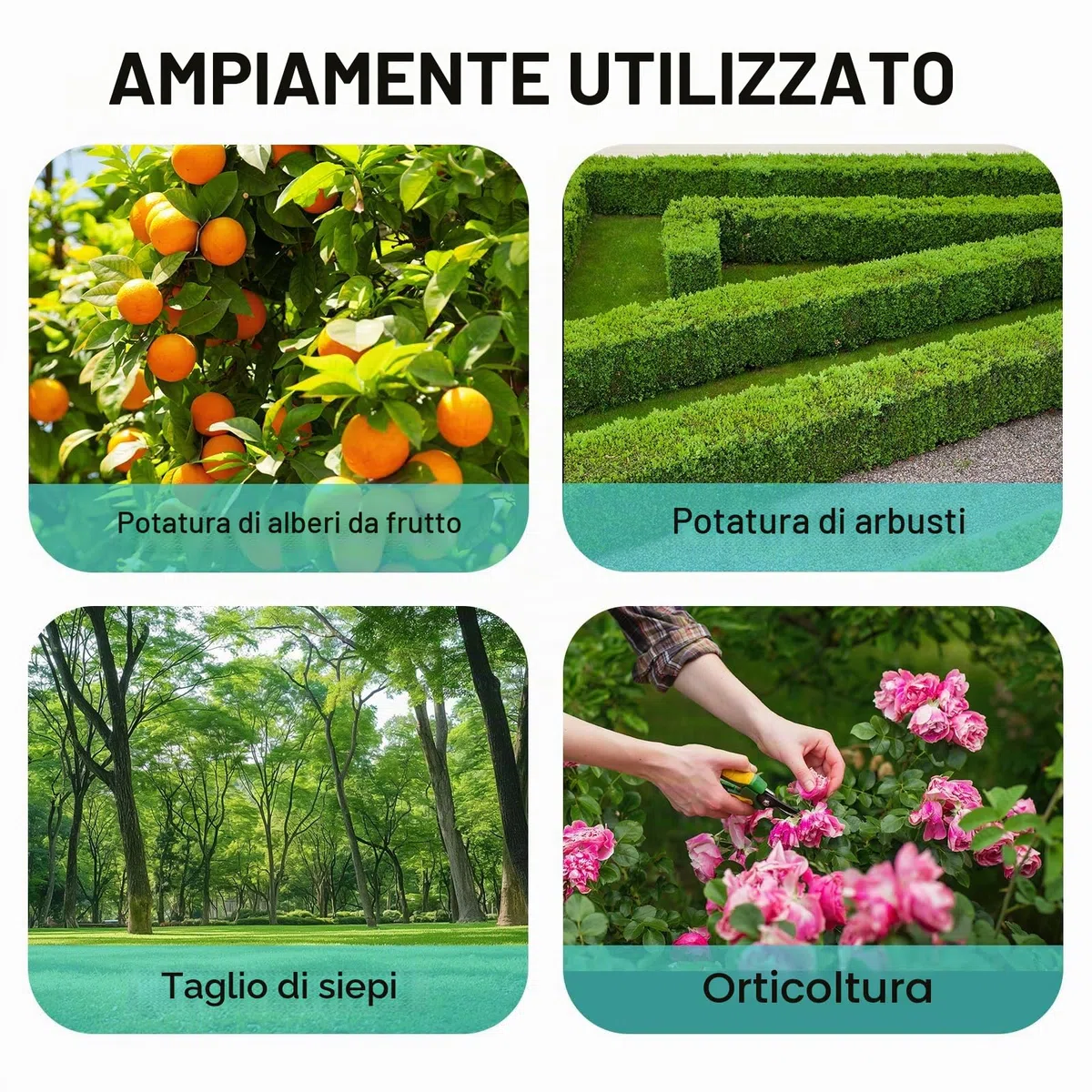 Cesoie Troncarami Telescopiche 41-59 cm, Troncarami Leggeri con Lame Affilate in Acciaio SK-5 con Rivestimento Antiaderente per Tagliare Legno Fresco Fino a 40mm di Diametro