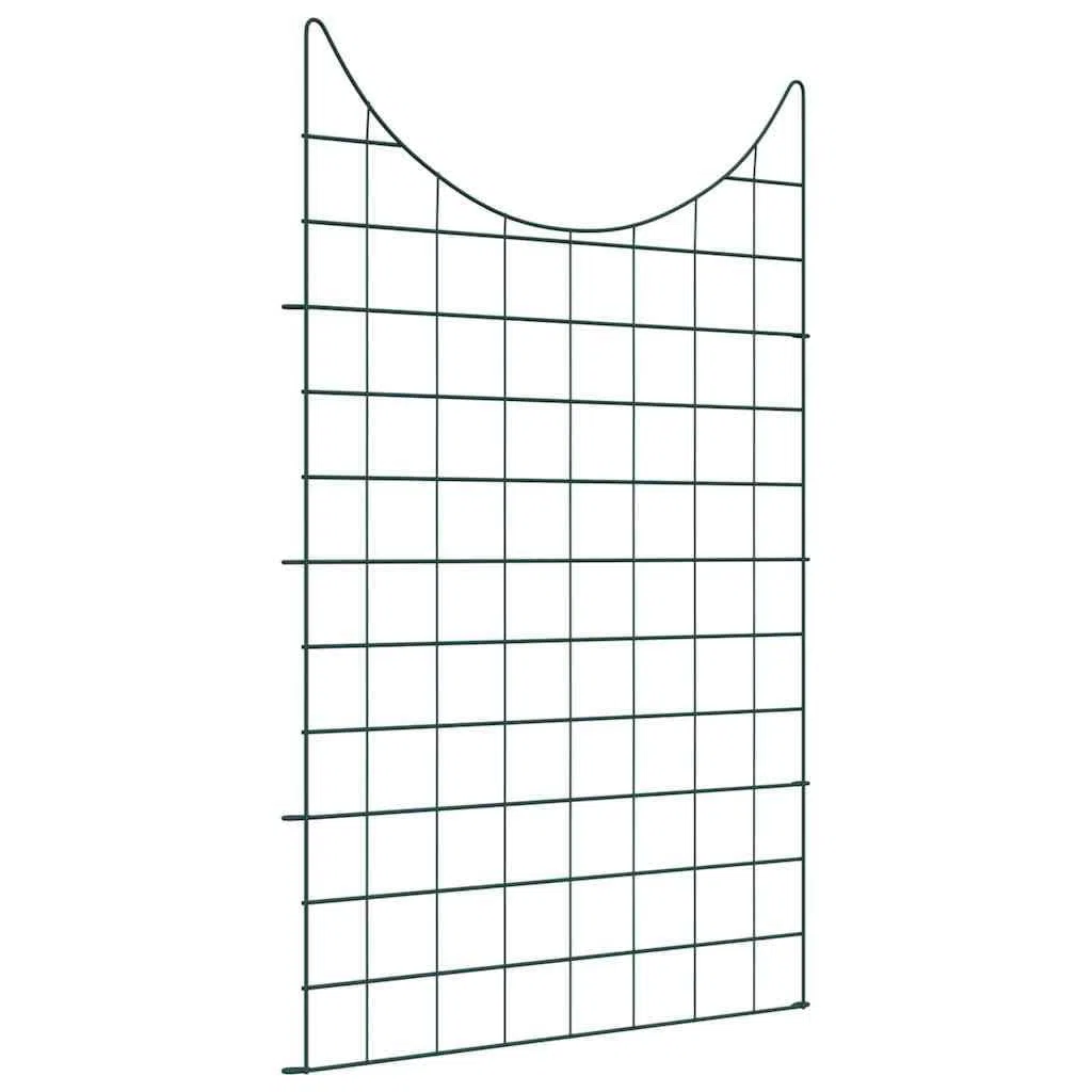 Recinzione esterna Set di recinzione da giardino, 8 pezzi, verde 50 x 80 cm, in acciaio, barriera di protezione per animali cani, decorazione per prato, cortile, giardino, aiuola e terrazza LH3A