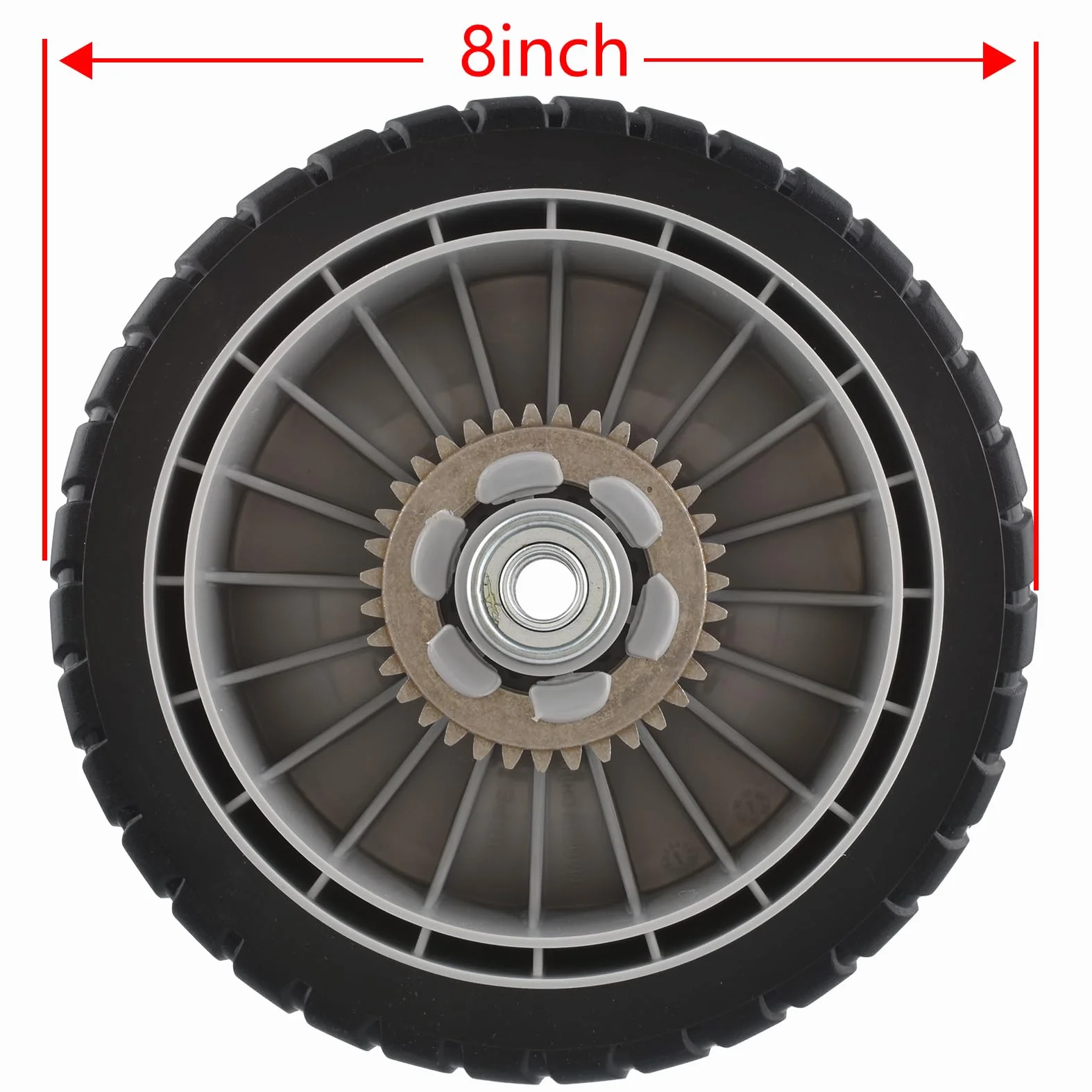Cancanle Ruota Posteriore per Tosaerba da 8 Pollici con ingranaggio per Honda 42710-VE2-M01ZE 42710-VE2-M02ZE HRR216K6