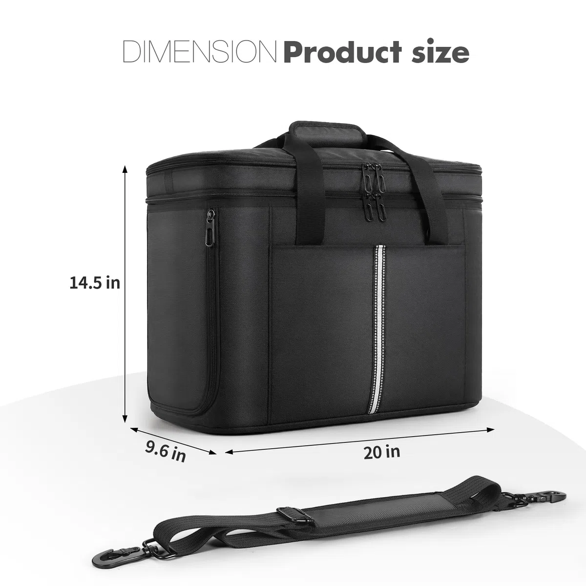 Custodia da trasporto compatibile con ECOFLOW DELTA 3 Max Plus/Delta 3 Max Power Station portatile da viaggio borsa con tasche, finestre a dissipazione del calore e accessori per tracolla
