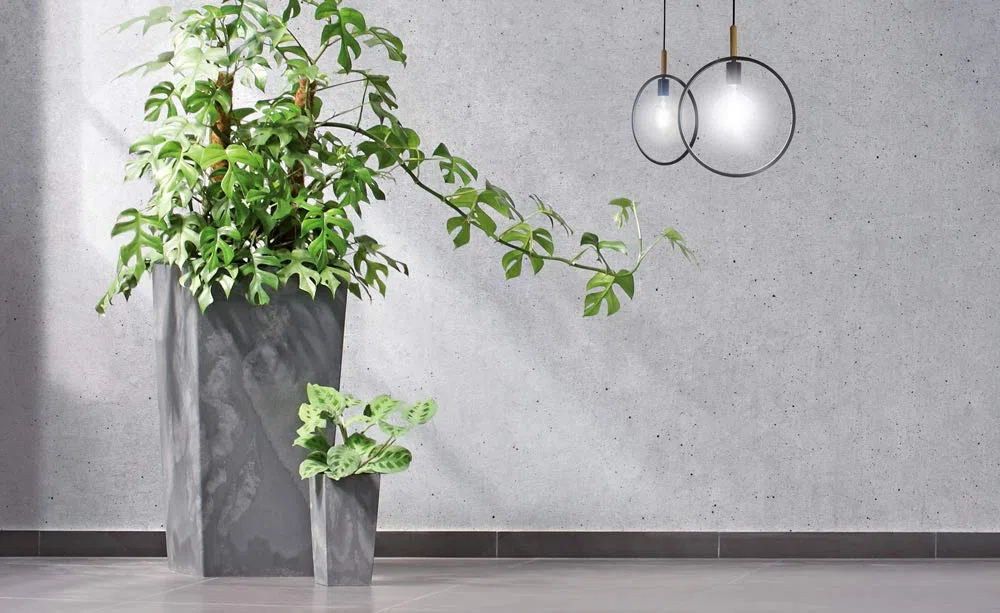 Deuba Fioriera effetto cemento Grigio 91L vaso per piante 75 x 40 x 40 cm vasi da ingresso giardino interni esterni