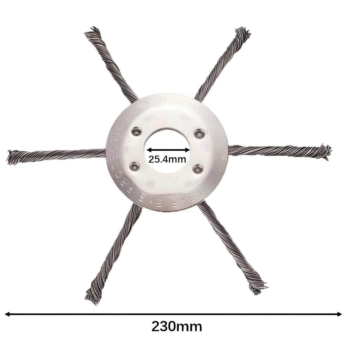 AGSYFFD 2 teste per decespugliatore in filo di acciaio resistente, attacco universale per decespugliatore da 230 mm, per tosaerba a benzina, design con filo annodato resistente, testa per