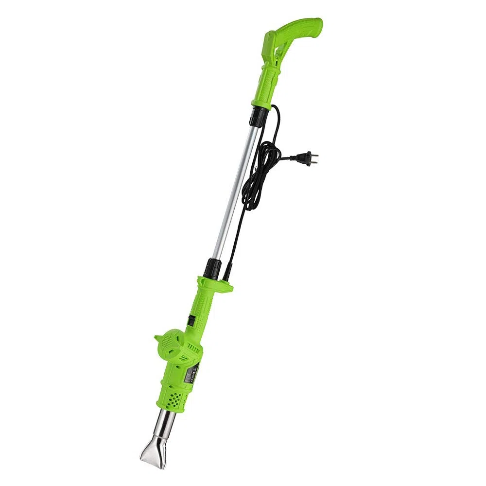 BAKAJI Bruciatore Erba Elettrico 2000W 230V Diserbante Termico Doppia Temperatura Selezionabile 80/600 Gradi con 2 Beccucci Intercambiabili Lunghezza 100cm Manutenzione Giardino Esterno, verde/grigio