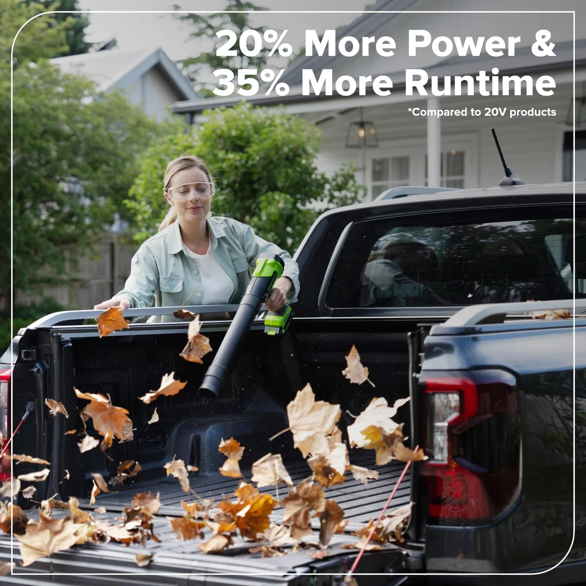 Greenworks 24V Soffiatore a Batteria con 4Ah & Caricatore 65W PD, 209km/h 7,65m³/min Potente da Giardino & Auto, Leggero, Velocità Variabile BL1002HA1