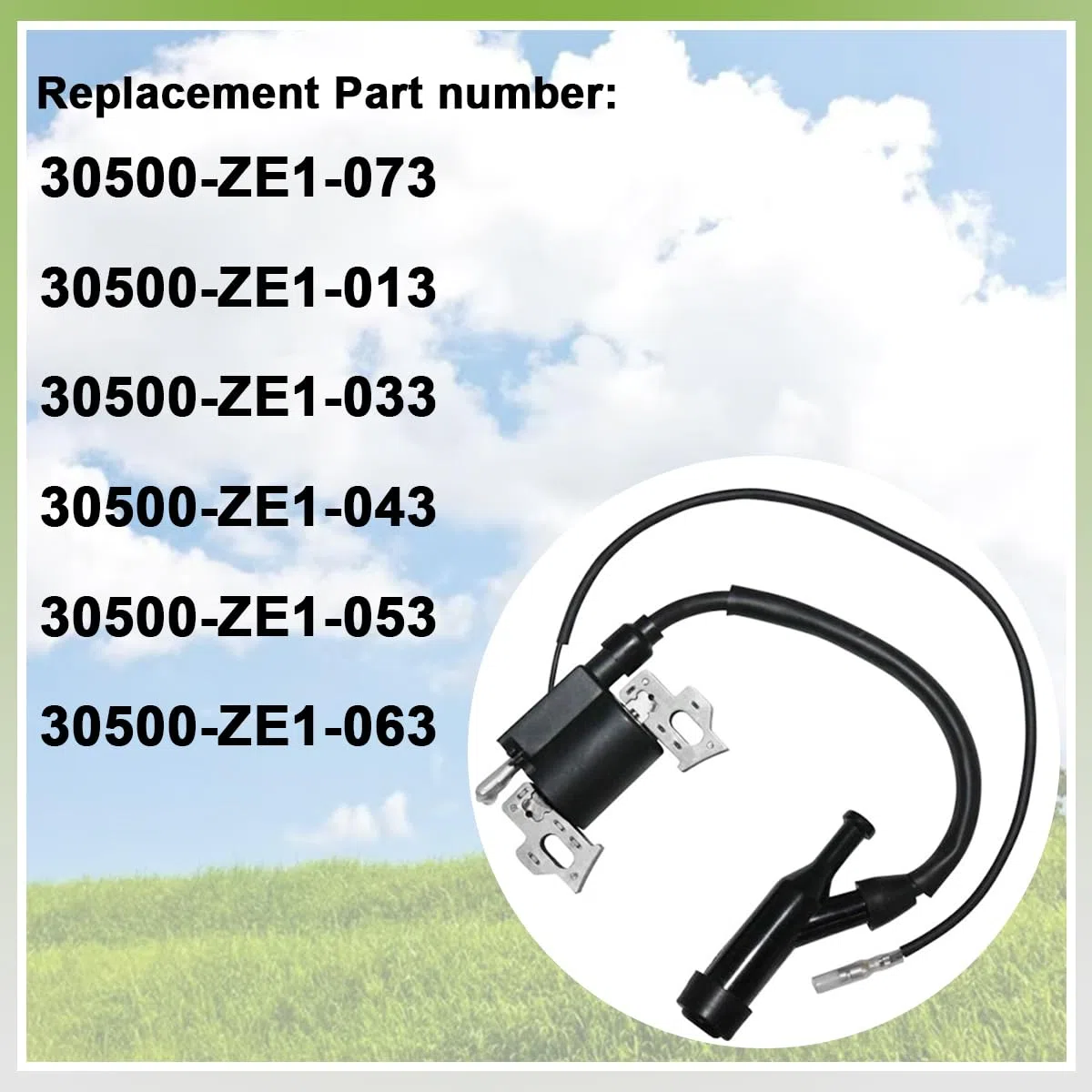 ZAMDOE 212 Bobina di accensione di Ricambio per Predator 212CC 224CC per GX160 GX120 GX110 GX140 GX200 5,5hp 6,5hp per Coleman BT200X CT200U CT200U-EX 196CC Motore 30500-ZE1-033 30500-ZE1-063